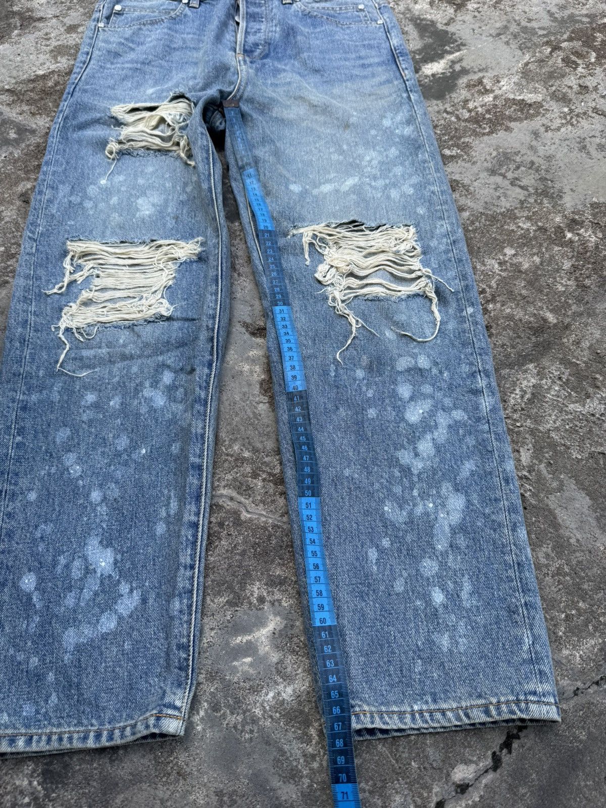 Balmain Balmain Low Crotch Paint Distressed Oliver Rousteing Size US 29 - 6 Thumbnail