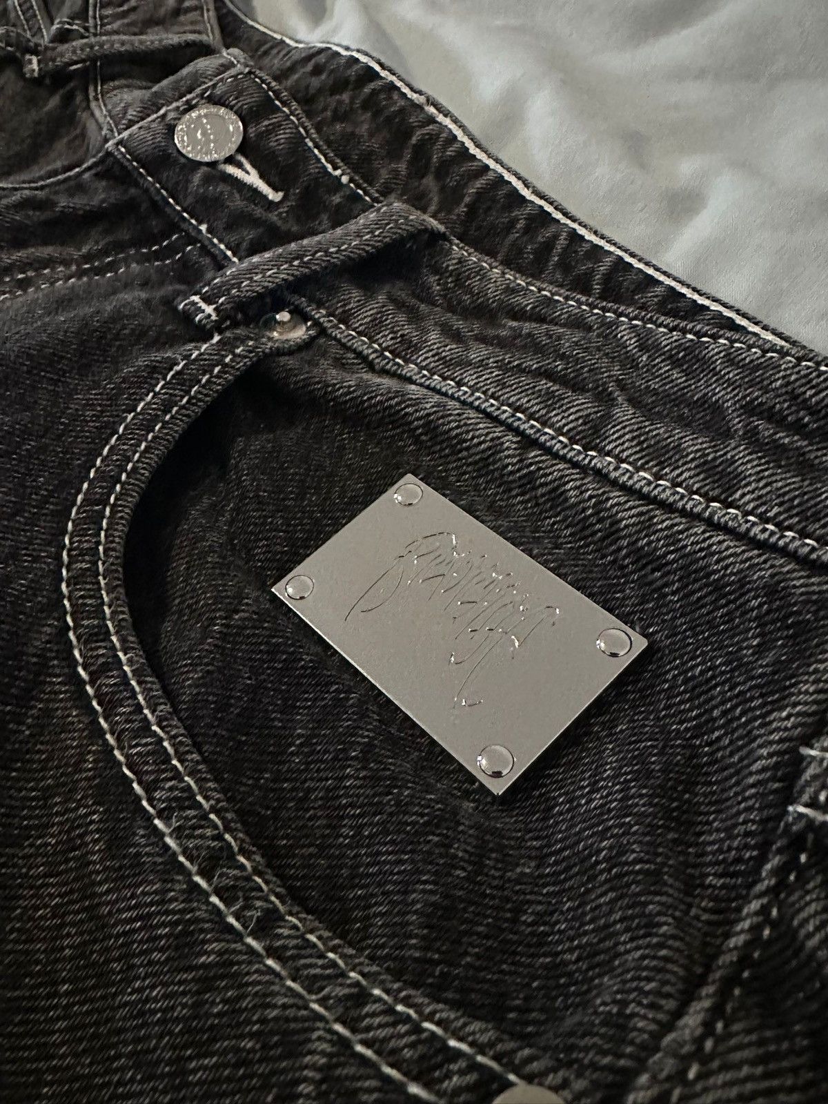Revenge Revenge Skull Patch Jeans Size US 30 / EU 46 - 7 Thumbnail