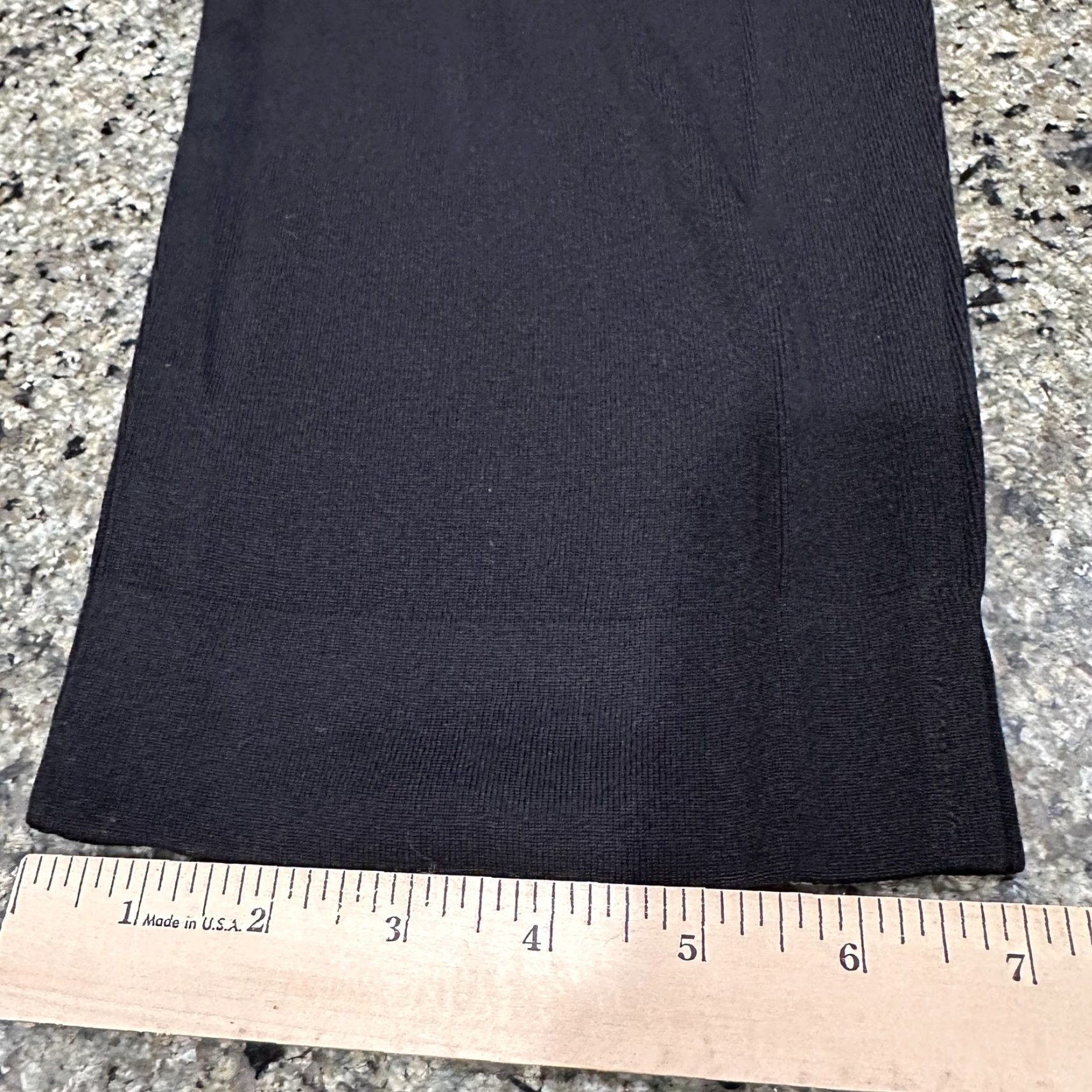 Vintage Misook Petite Pants S Black Knit Pull On Slit Hem Elastic Waist Minimalist Dress Pants Womens Slacks Straight Leg 22.5 Inseam High Rise Size 30" / US 8 / IT 44 - 8 Thumbnail