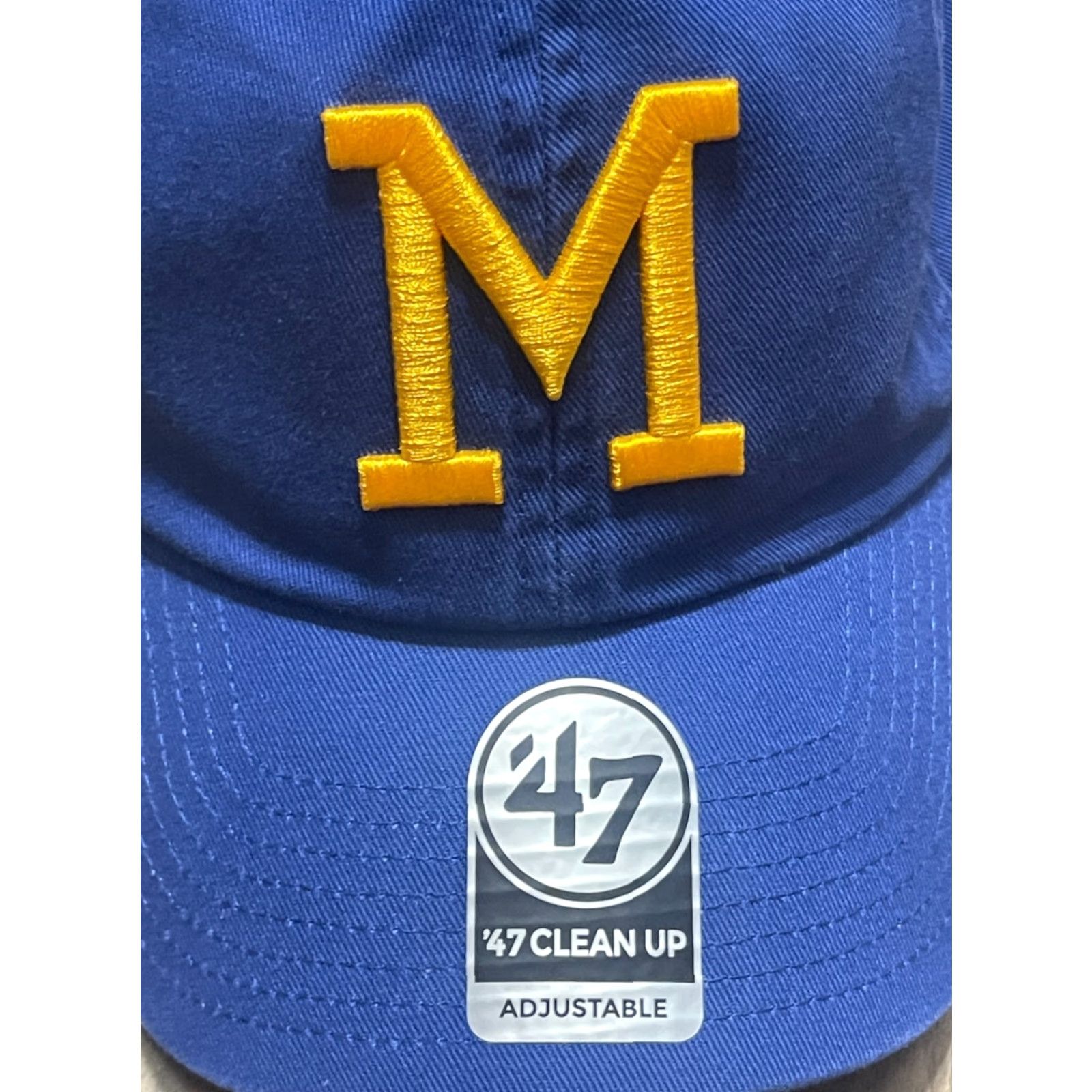 Vintage ’47 Baseball Cap Adjustable One Size Mens Blue Yellow Michigan Cooperstown Collection Cap Size ONE SIZE - 2 Thumbnail
