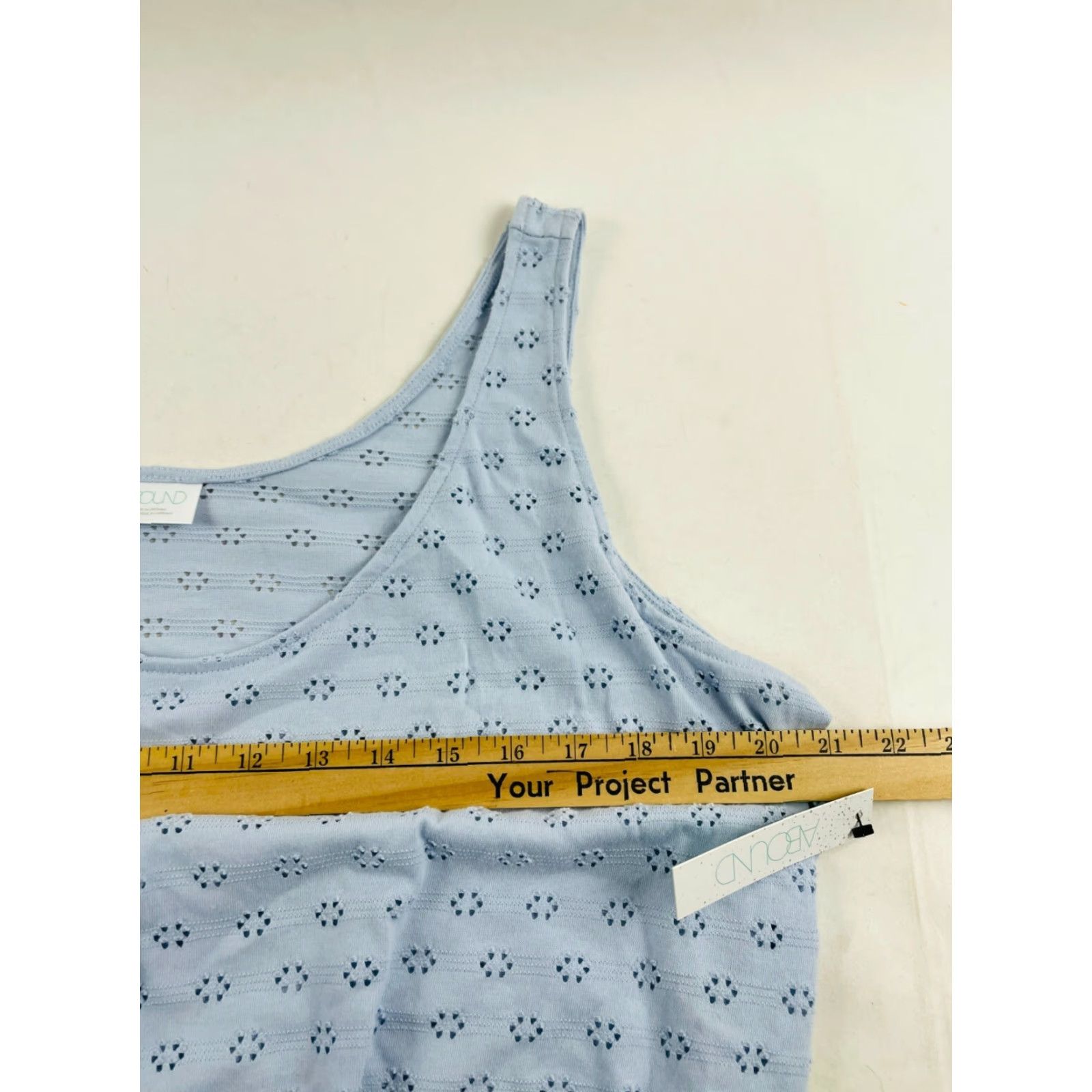 Vintage ABOUND Crop Tank Top Women's XL Blue Floral Tie-Front NWT Size XL / US 12-14 / IT 48-50 - 4 Thumbnail