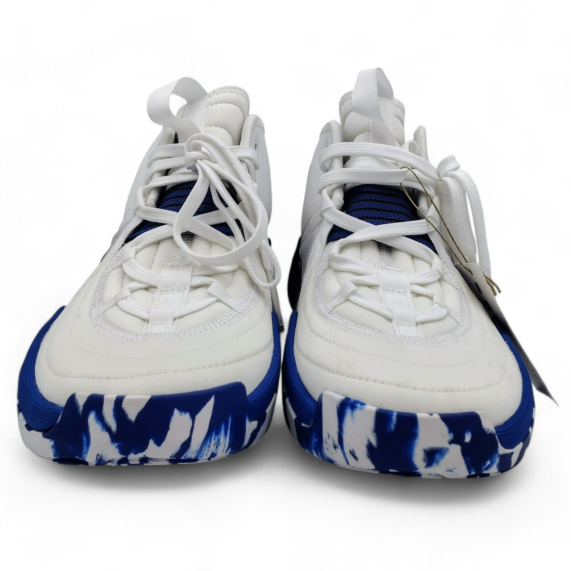 Adidas Adidas Exhibit Select Basketball Shoes White/Blue Marble NEW Size US 11 / EU 44 - 2 Thumbnail