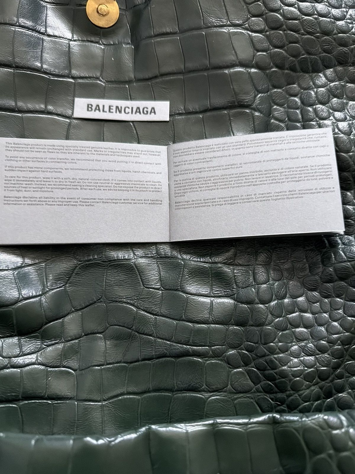Balenciaga Green Crocodile Balenciaga Bag Size ONE SIZE - 9 Thumbnail
