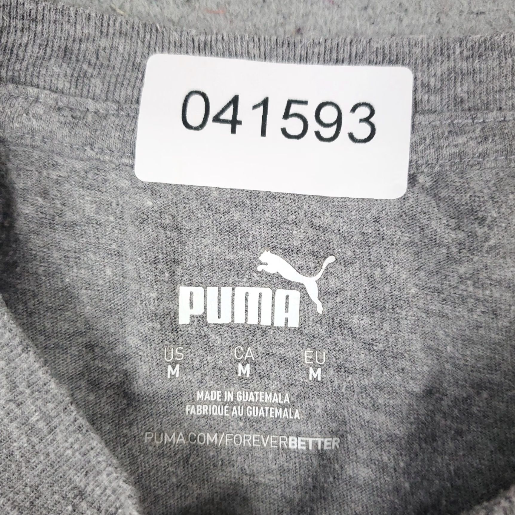 Puma Puma T Shirt Mens Size Medium Gray Casual Short Sleeve Adult Size US M / EU 48-50 / 2 - 8 Thumbnail