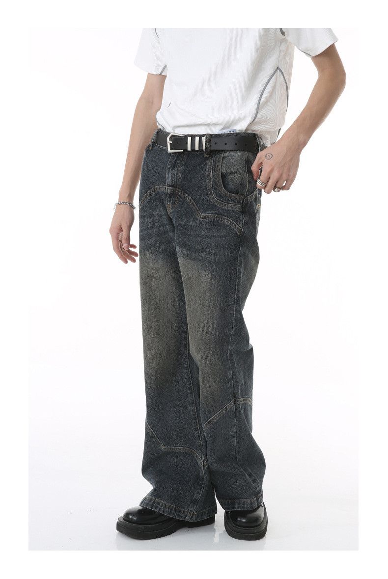 Japanese Brand × Jean Japanese retro patchwork flared cargo loose jeans Size US 32 / EU 48 - 3 Thumbnail