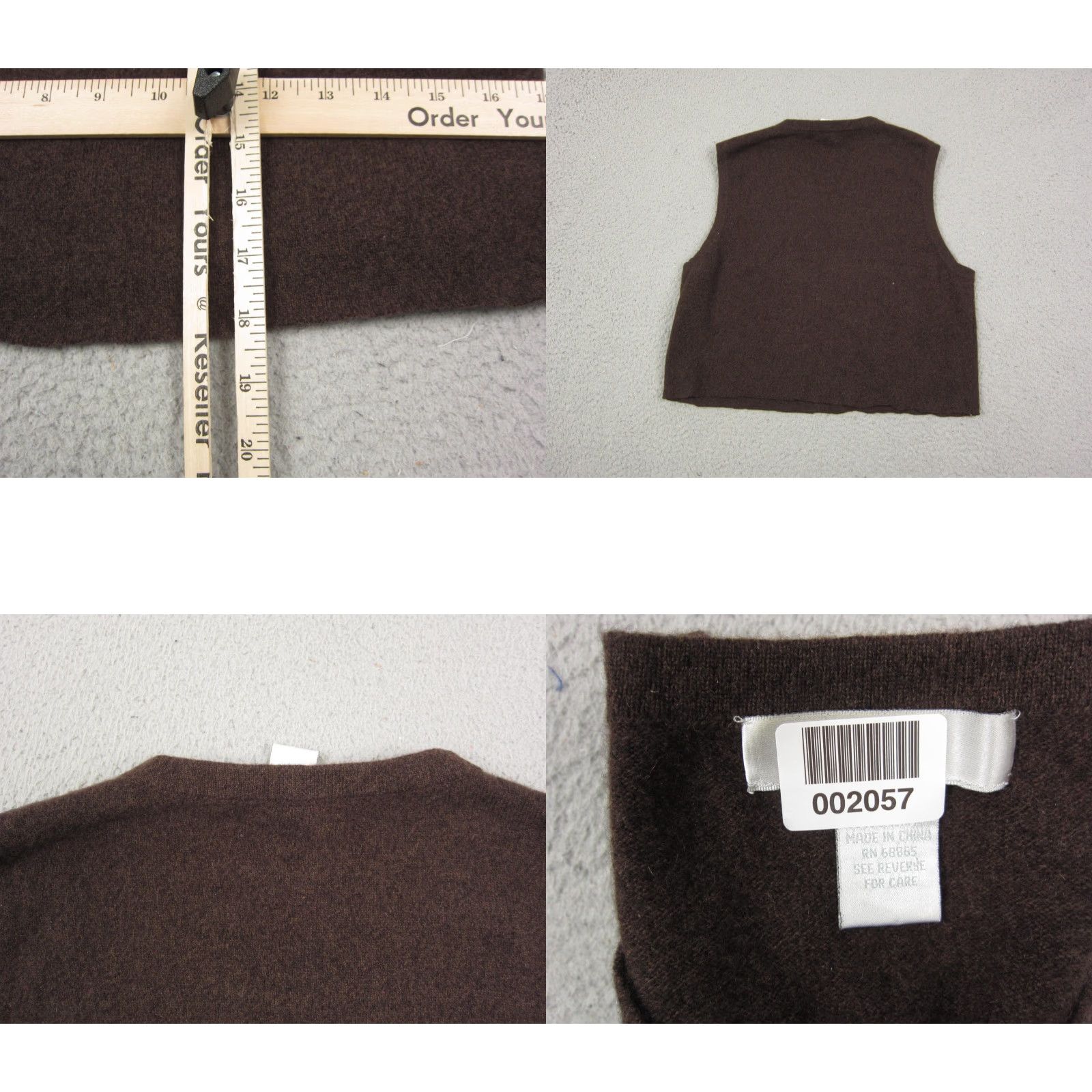 Vintage VINTAGE McDuff Vest Womens M Brown 100% Cashmere Sleeveless Crew Neck 90s Adults Womens Size M / US 6-8 / IT 42-44 - 8 Thumbnail