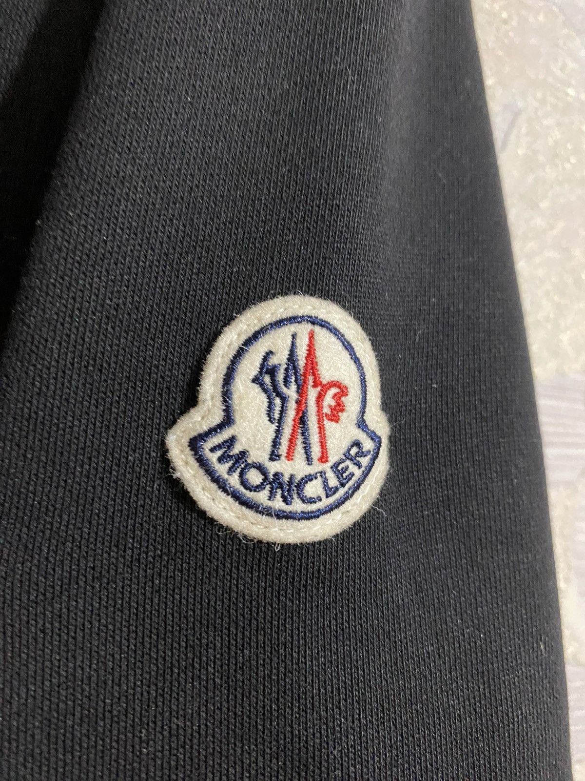 Moncler Black Sweatshirt Big Logo Size X-large