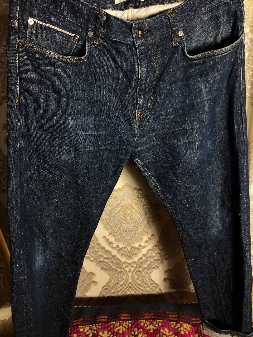 SPOKE × Vintage VERY RARE SPOKE DENIM JEANS DESIGNER SELVEDGE JAPAN STYLE Size US 35 - 3 Thumbnail