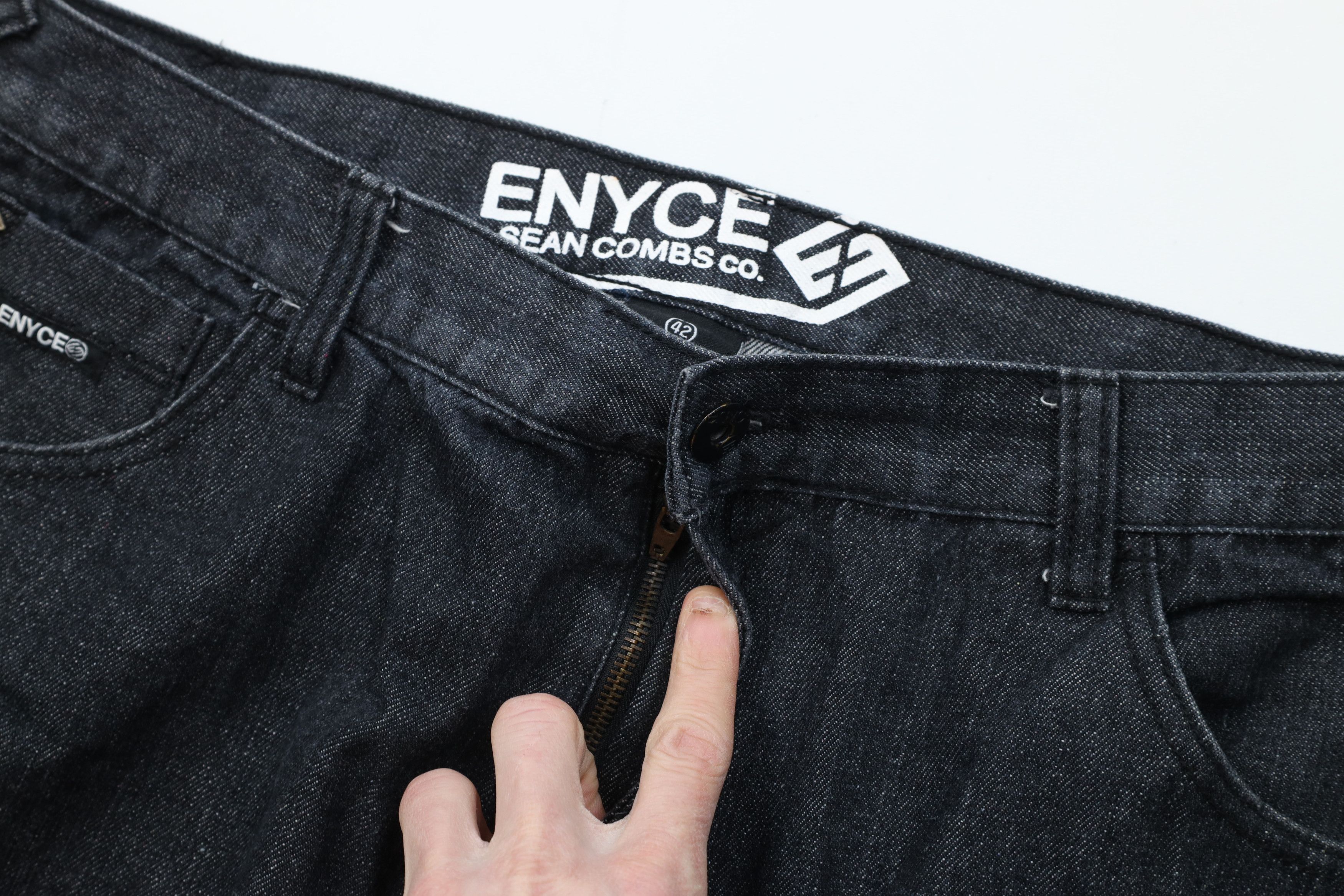 Enyce Vintage 90s Y2K Enyce Baggy Fit Wide Leg Denim Jeans Black Size US 42 / EU 58 - 8 Thumbnail