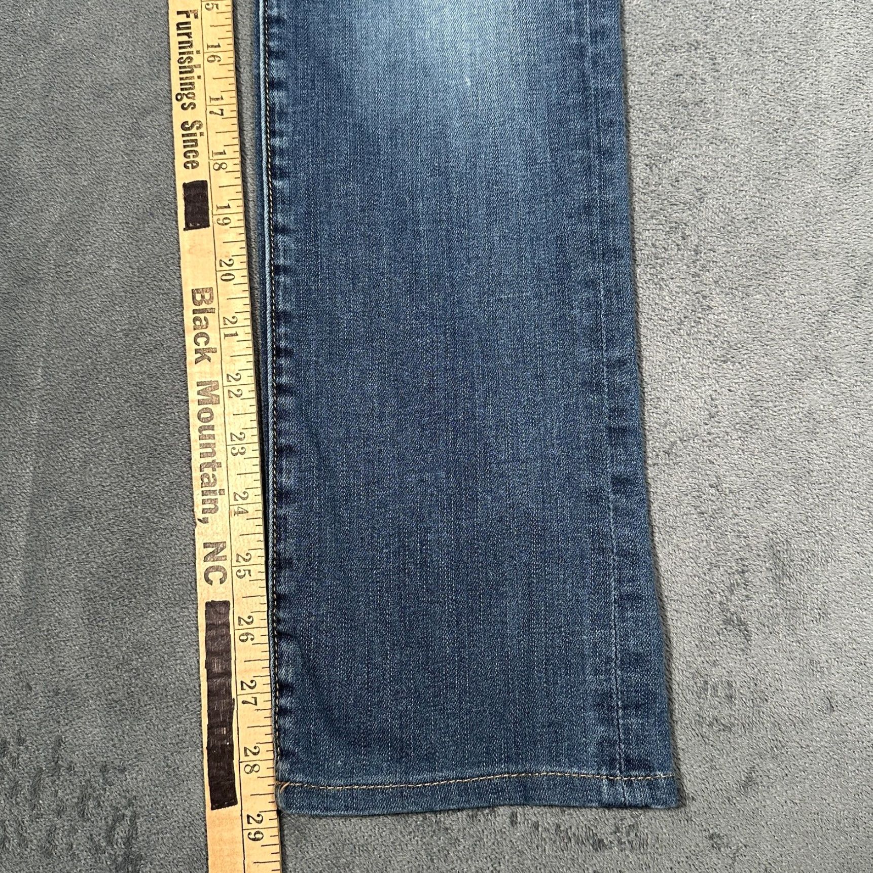 Vintage Driftwood Audrey Jeans Womens 27 Straight Leg Stretch Denim Mid Rise Classic Fit Blue Medium 27 Inseam 29 Pockets Stretch Regular 5 Pocket Size 27" / US 4 / IT 40 - 5 Thumbnail