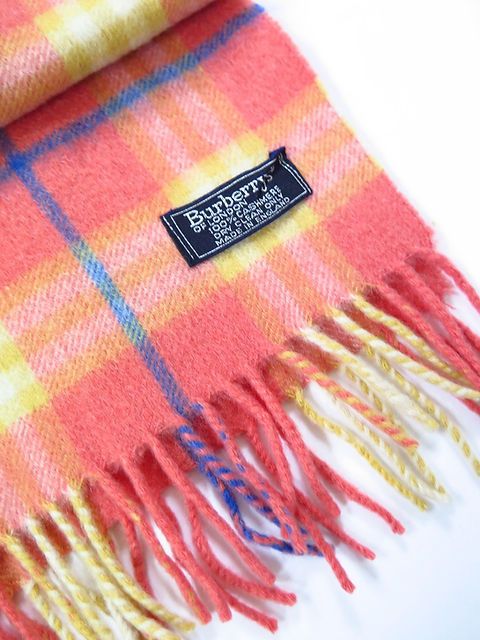 Burberry × Vintage 🔥 Vintage Burberry Cashmere Checked Scarf Size ONE SIZE - 3 Thumbnail