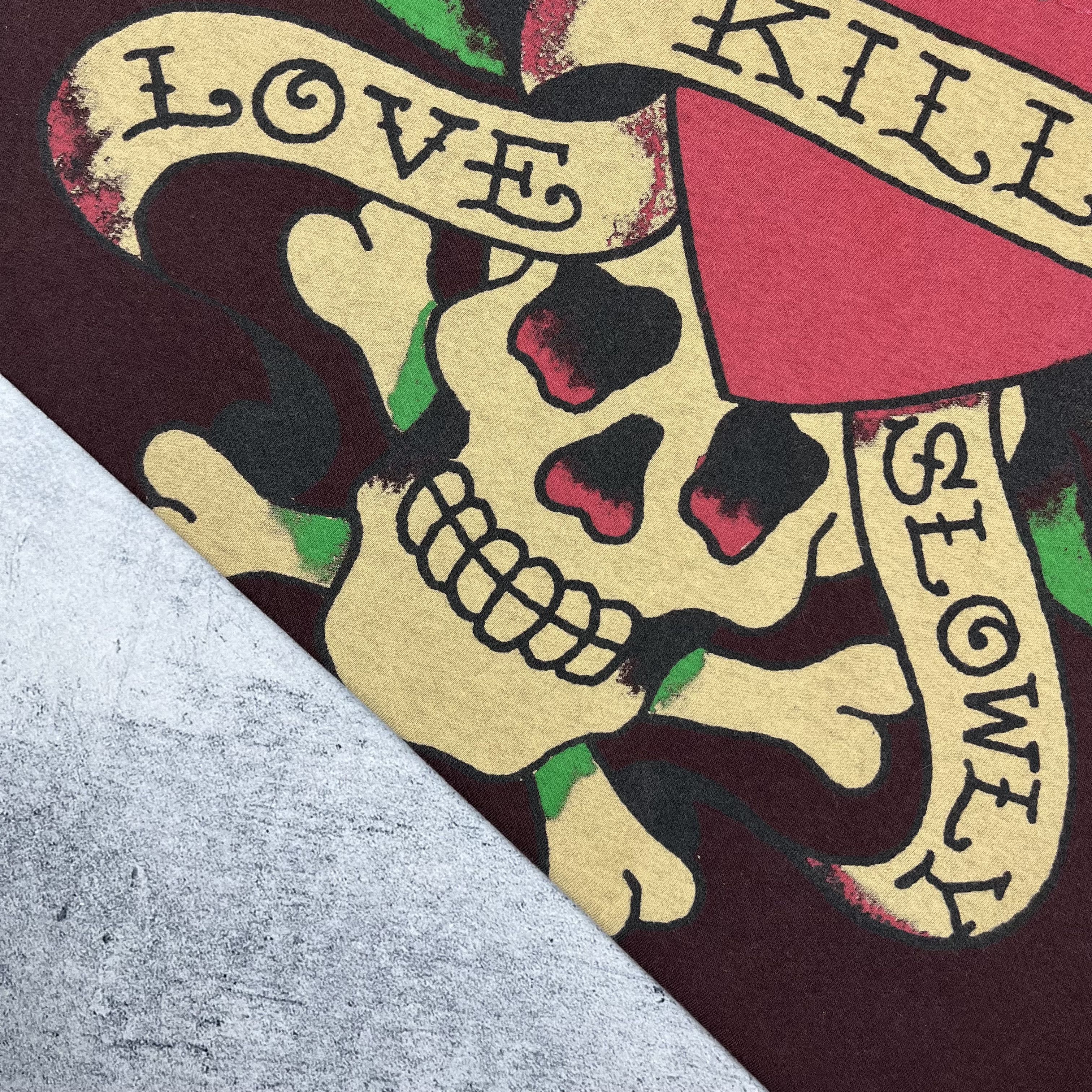 Ed Hardy Vintage Ed Hardy Y2K Skulls Big Logo Brown T Shirt 00’s Size US XL / EU 56 / 4 - 8 Thumbnail