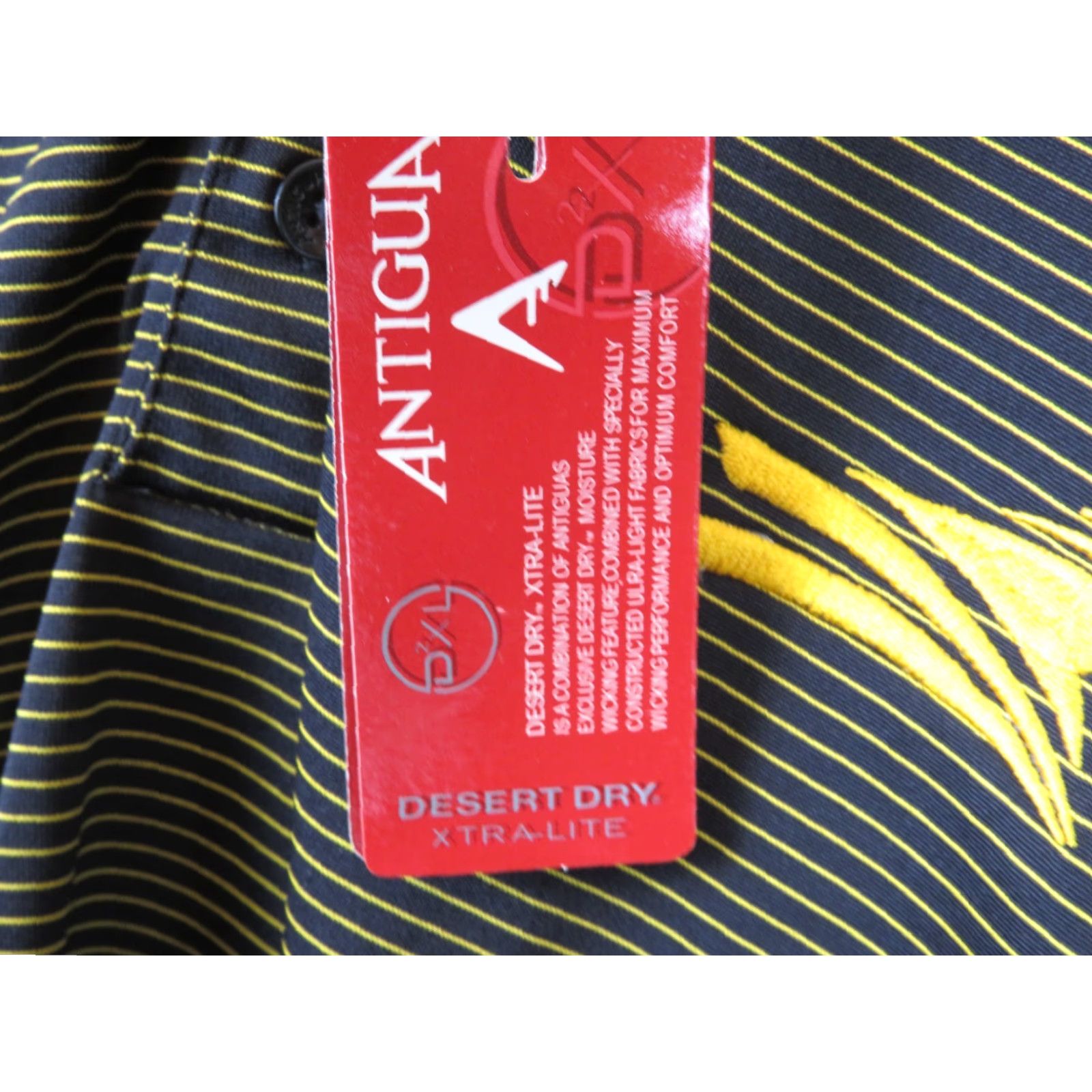 Vintage Antigua Golf Shirt Polo Short Sleeve Striped Orange S NWT Embroidered Microfiber 100% Polyester Men’s Regular Fit Golf Club Car Country Club Size US S / EU 44-46 / 1 - 5 Thumbnail