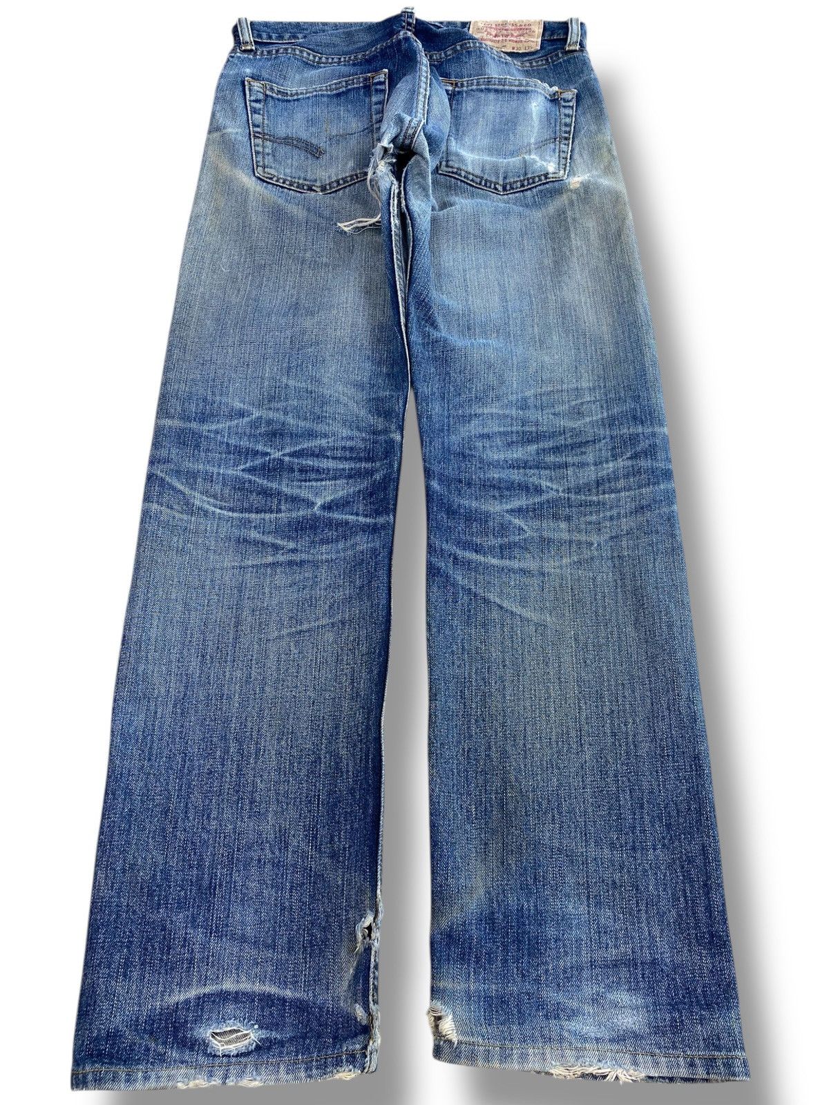 Levi's Levi’s_ Mud Wash Ripped Style Straight Leg Jeans Size US 30 / EU 46 - 3 Thumbnail