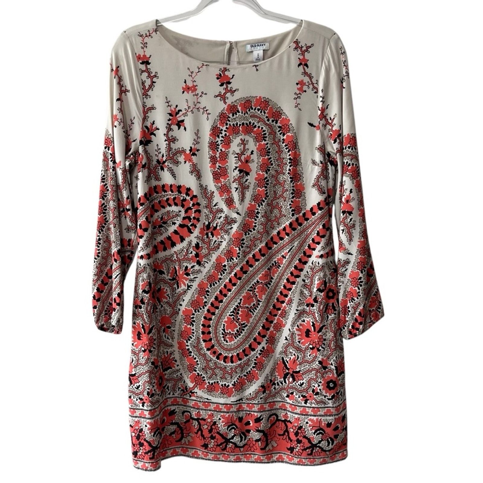 Old Navy Old Navy Floral Print Long Sleeve Knee Length Shift Dress Size M / US 6-8 / IT 42-44 - 1 Thumbnail