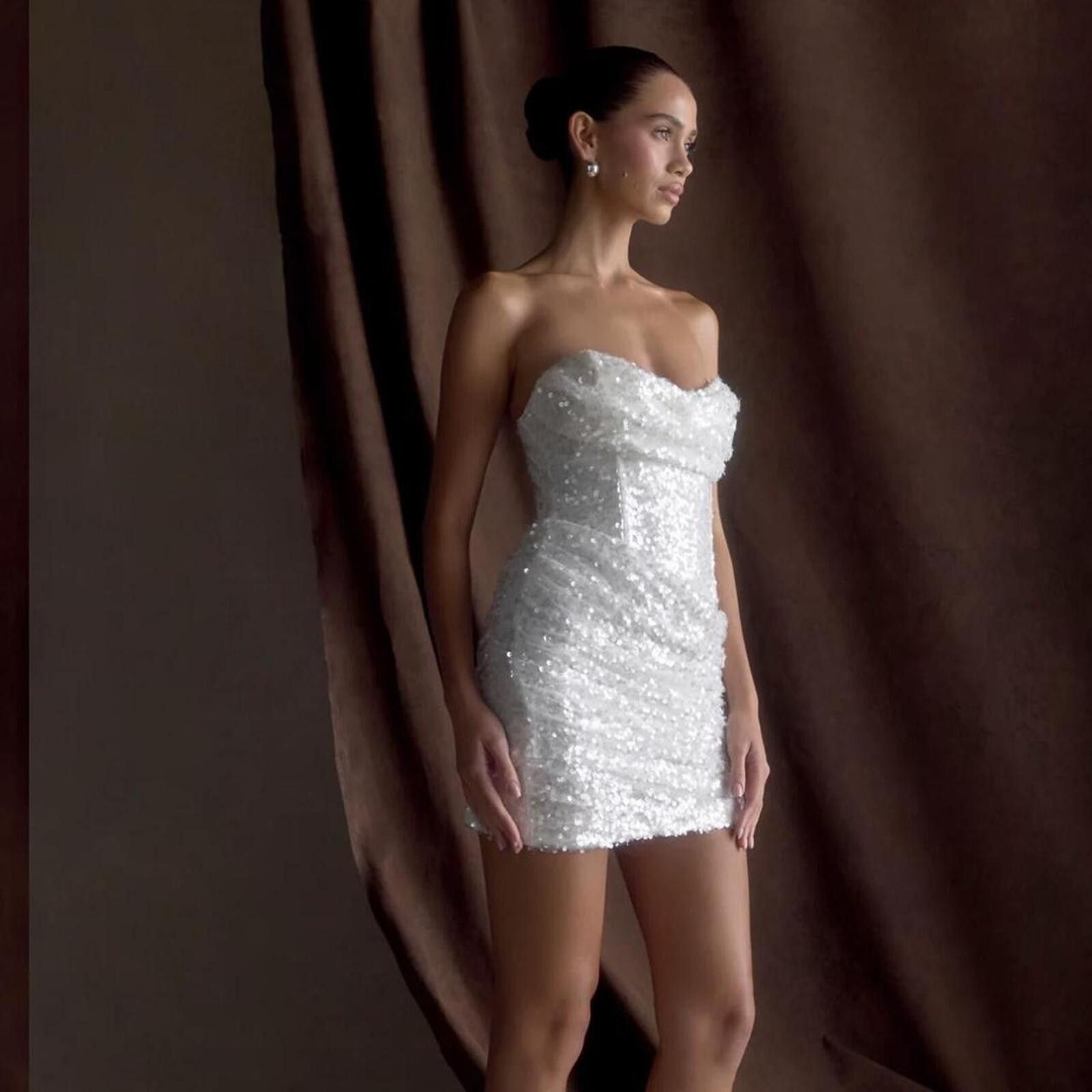 Other Meshki - Nala Strapless Sequin Mini Dress Size XS / US 0-2 / IT 36-38 - 2 Thumbnail
