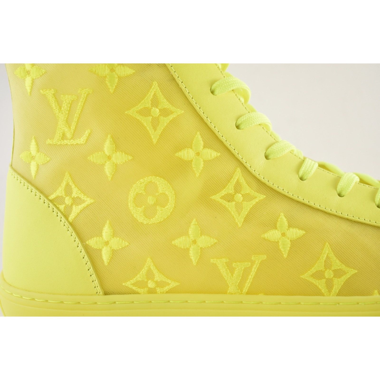 Louis Vuitton Louis Vuitton Luxembourg Tattoo Yellow Monogram High Top Size US 10 / EU 43 - 4 Thumbnail
