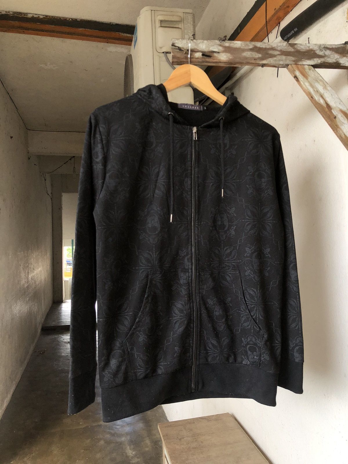 Nice🔥 Gwanner Full Print Skull Bondage Punk Hoodie
