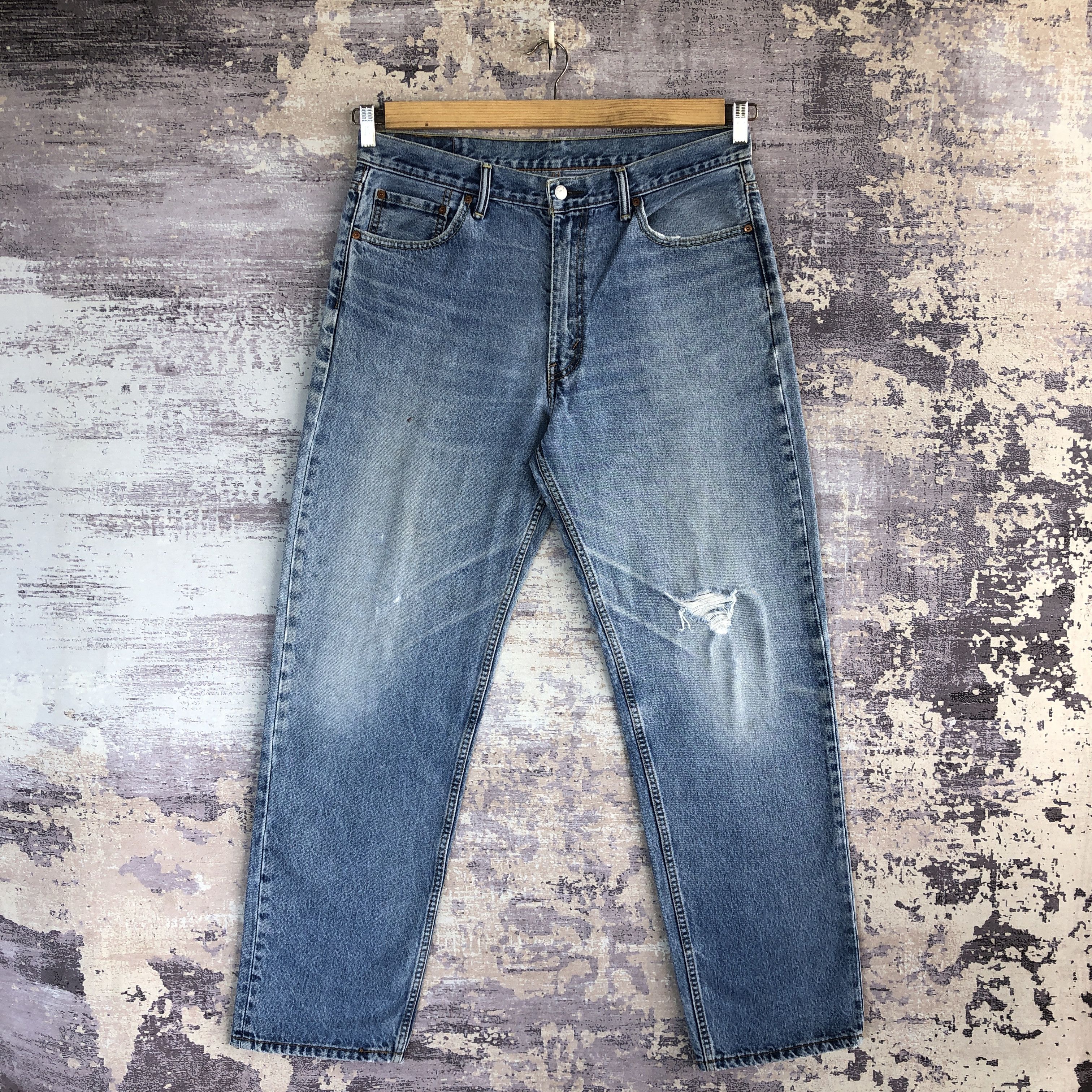 Levi's Vintage Levis 505 Distressed Light Wash Jeans Levis' Denim Size US 36 / EU 52 - 1 Thumbnail