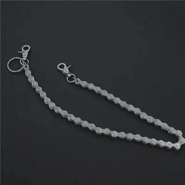 Jewelry Punk Rock Unique Metal Minimalist Bicycle Chain Keychains Size ONE SIZE - 3 Thumbnail