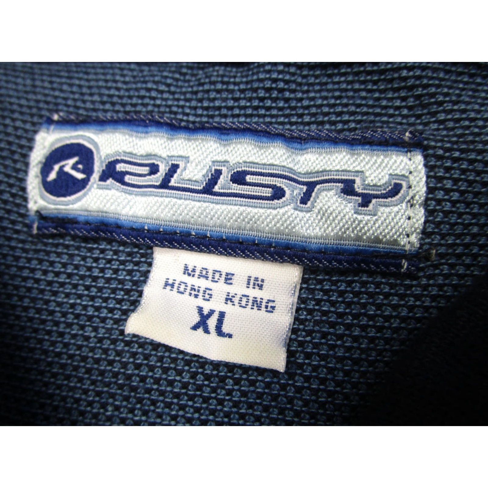 Rusty VINTAGE Rusty Polo Shirt Mens XL Blue Navy Pique Knit Surf Skate Hong Kong 90s Size US XL / EU 56 / 4 - 6 Thumbnail