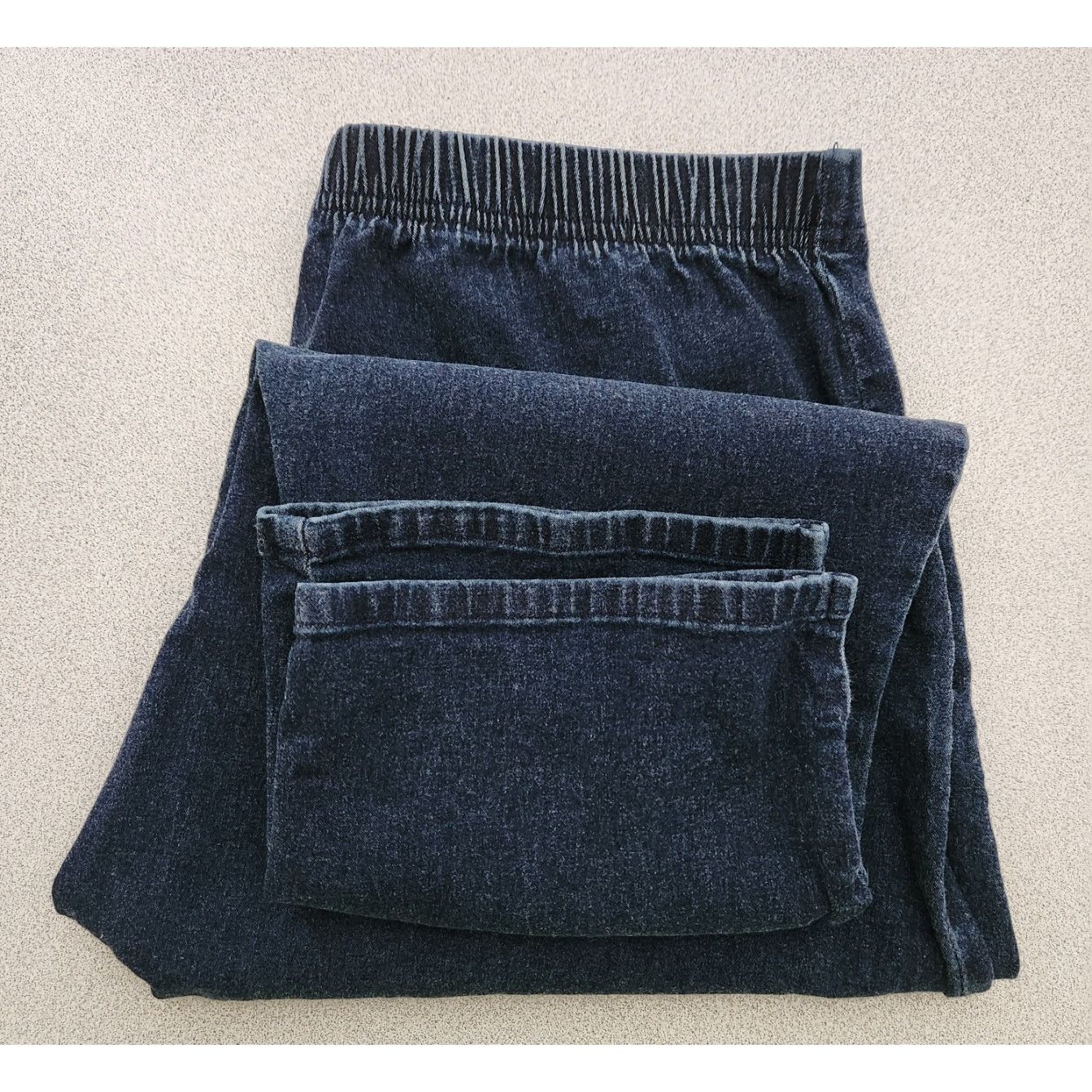 Faded Glory Faded Glory Blue Pull On Cropped Jeans XL Lightweight Soft Size 30" / US 8 / IT 44 - 6 Thumbnail