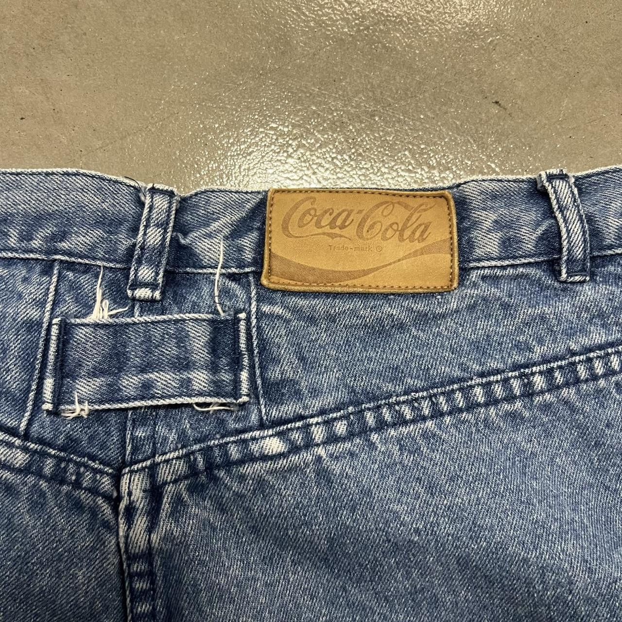 Coca Cola × Vintage Vintage Y2K Baggy Rare Coca Cola Medium wash Denim Jeans! Size US 38 / EU 54 - 8 Thumbnail