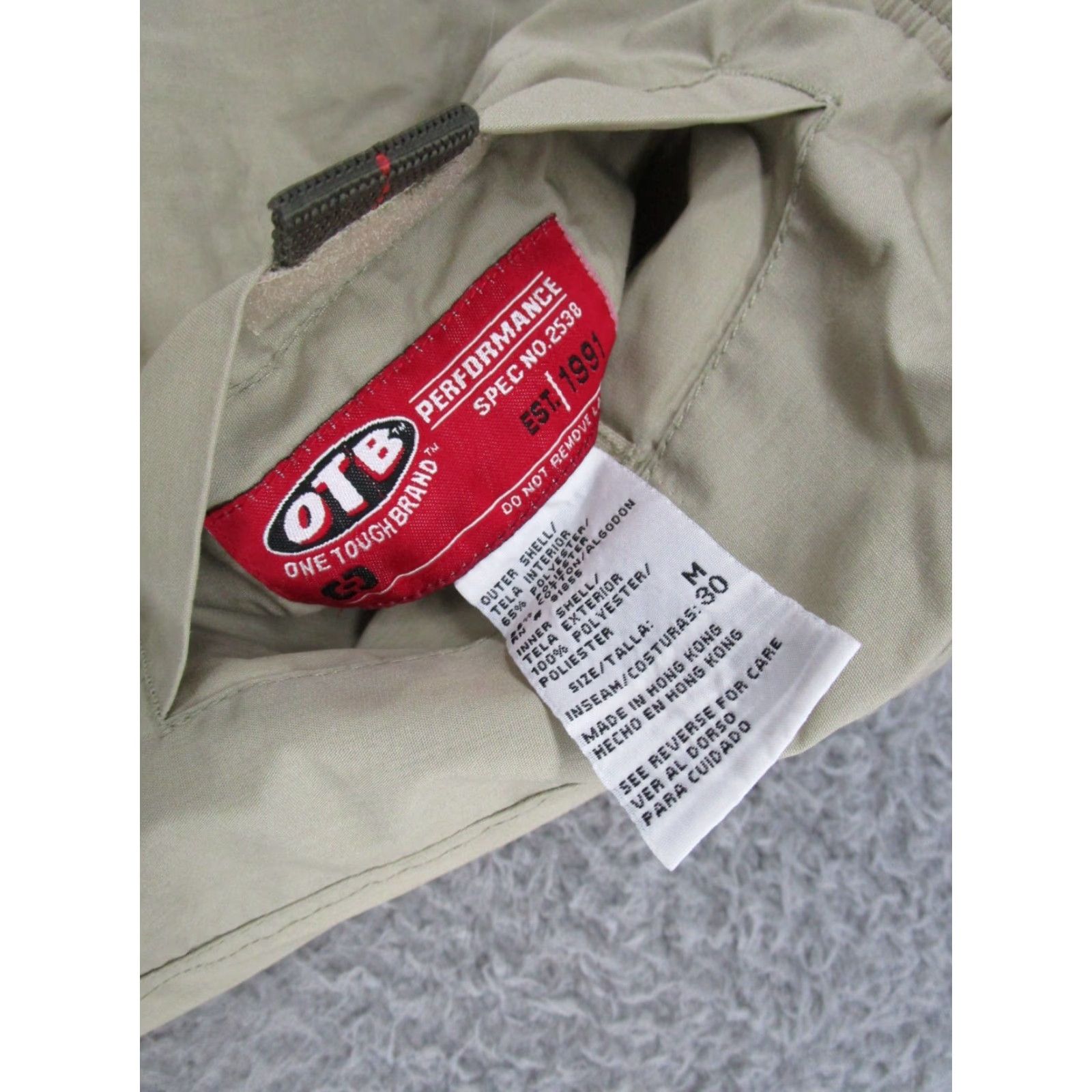 Vintage OTB Pants Mens Size M Beige Pull On Elastic Waist 29in Inseam Reversible Green Cargo Skirt? Size US 31 - 4 Thumbnail