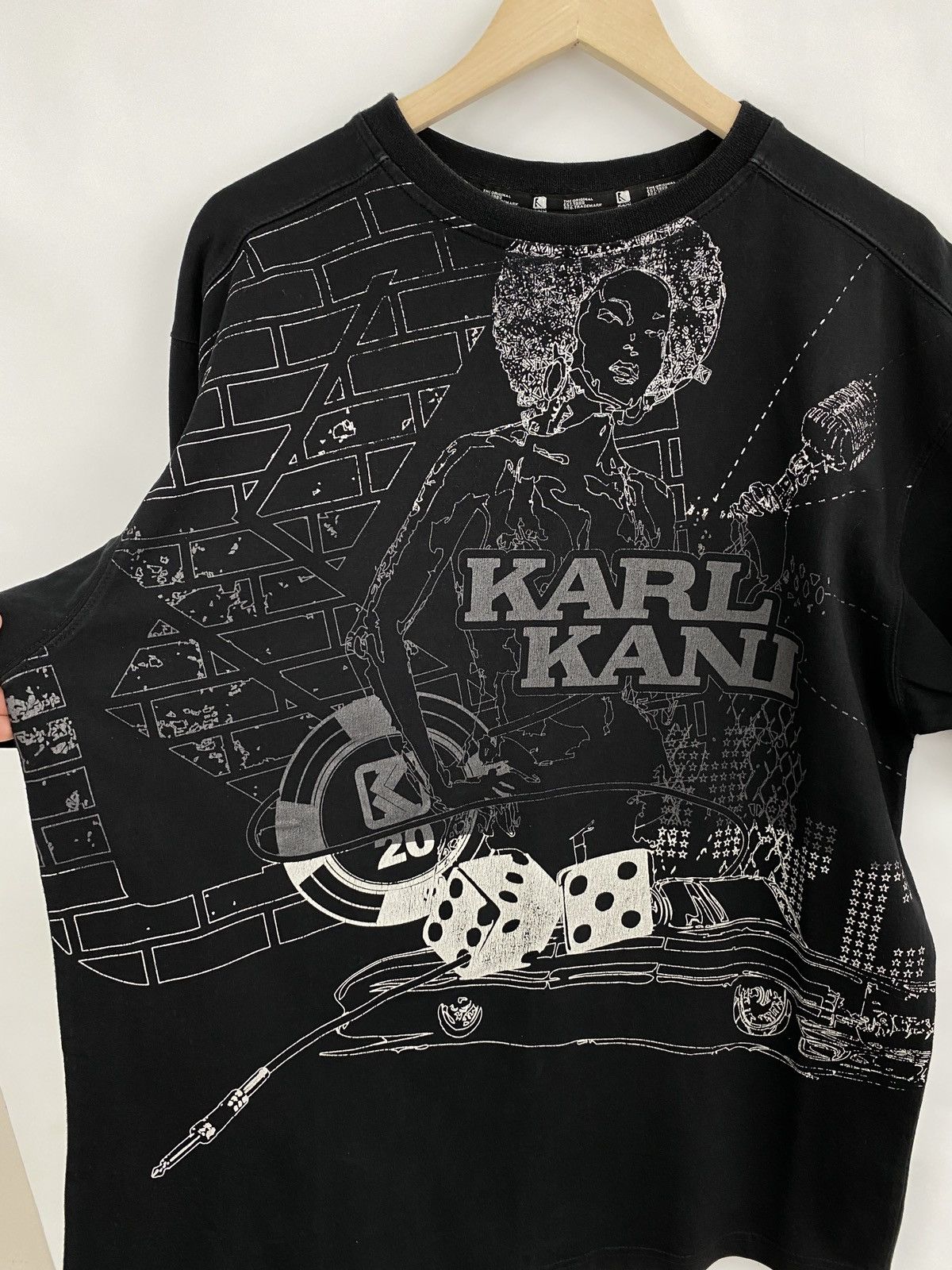 Karl Kani × Vintage 🇺🇸 Vintage 90s Karl Kani Rap Big Logo T-Shirt Y2K Rare Retro Size US L / EU 52-54 / 3 - 5 Thumbnail