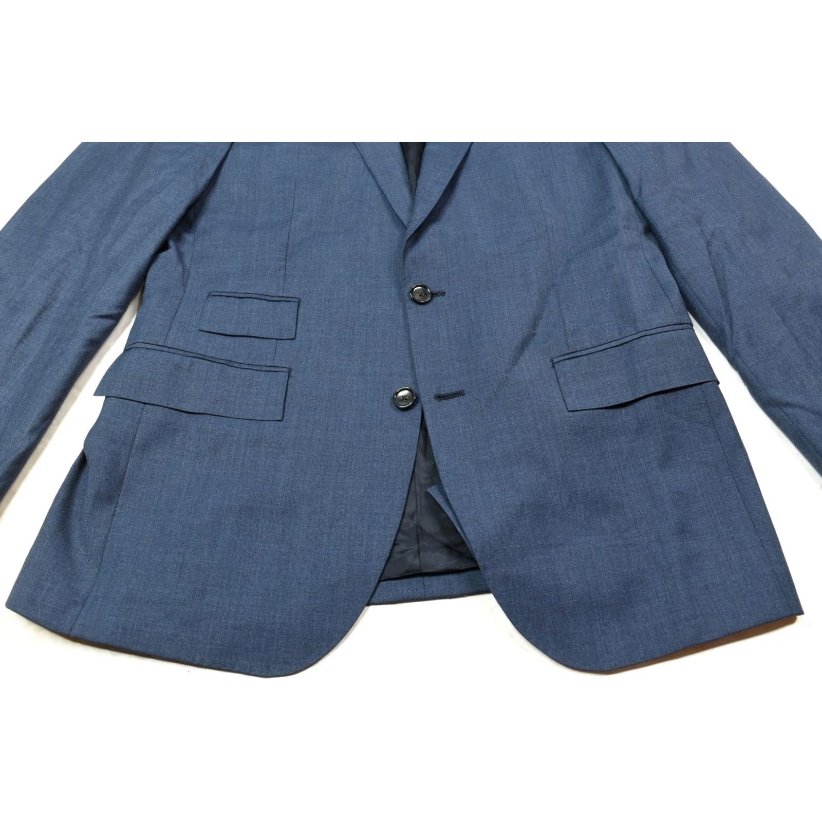 J.Crew J.CREW Blazer Mens 40R Blue Slim Two-Button Notch Lapel Wool Single-Breasted Jacket/Coat Regular Length Vintage: No Size 40R - 4 Thumbnail