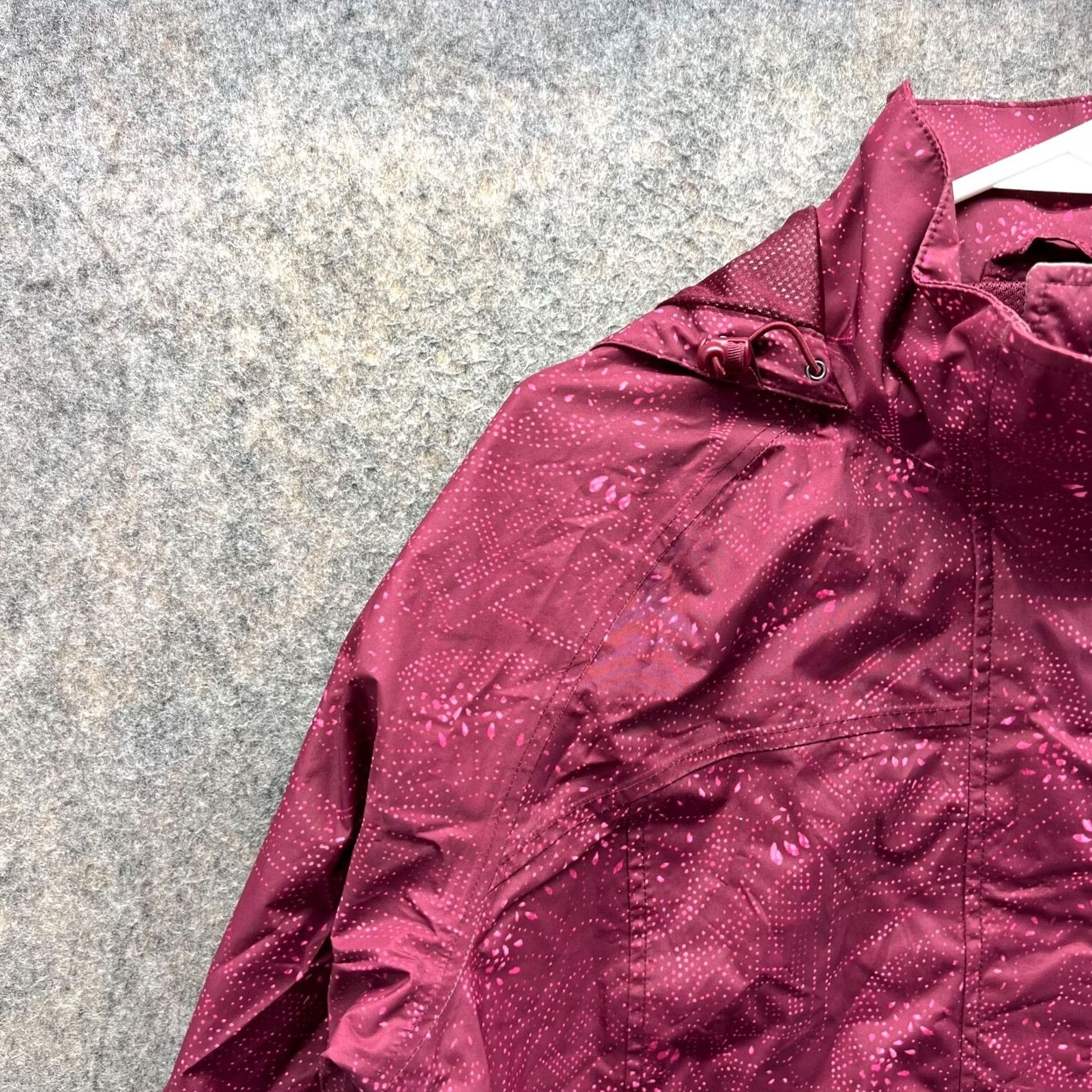 Eddie Bauer VINTAGE Eddie Bauer Jacket Women Medium Burgundy Full Zip Hoodie Polyester Windbreaker Size M / US 6-8 / IT 42-44 - 3 Thumbnail