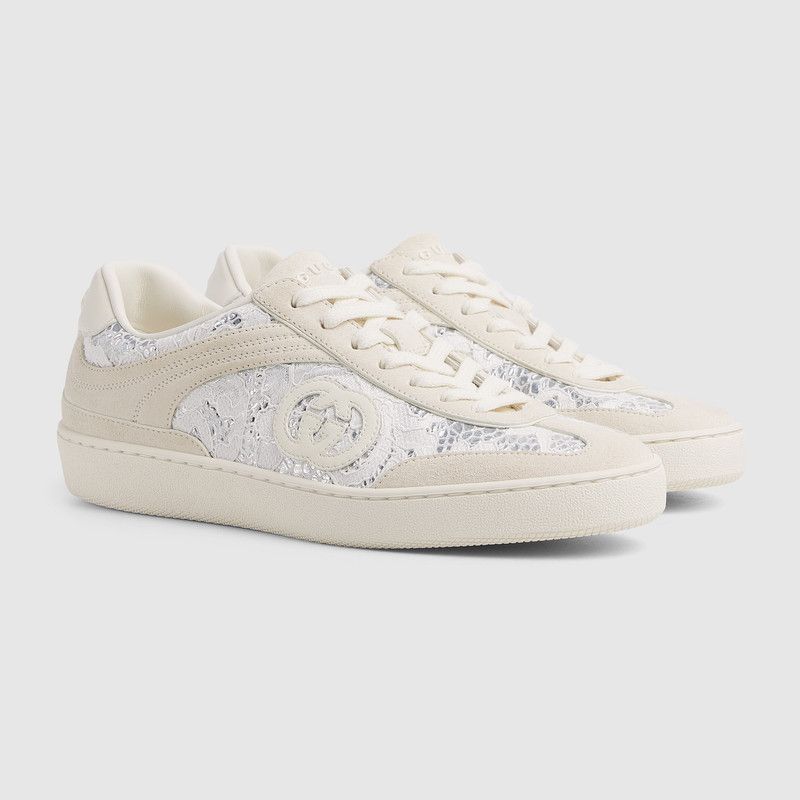 Gucci o1loc1c0326 831918 Women's G75 Sneakers in Off White Size US 8.5 / IT 38.5 - 3 Thumbnail
