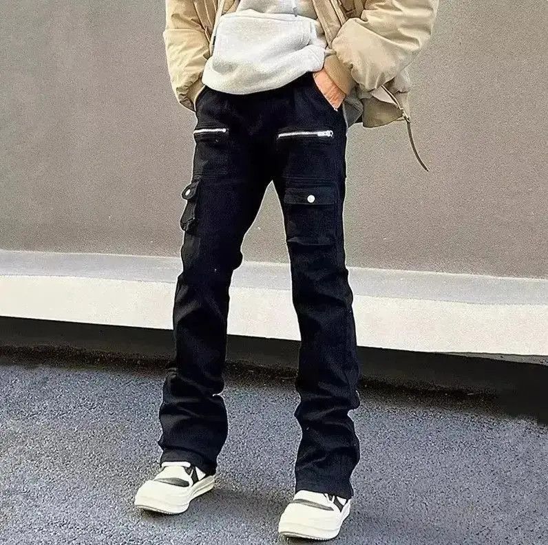 Japanese Brand Black cargo jeans Size US 32 / EU 48 - 3 Thumbnail