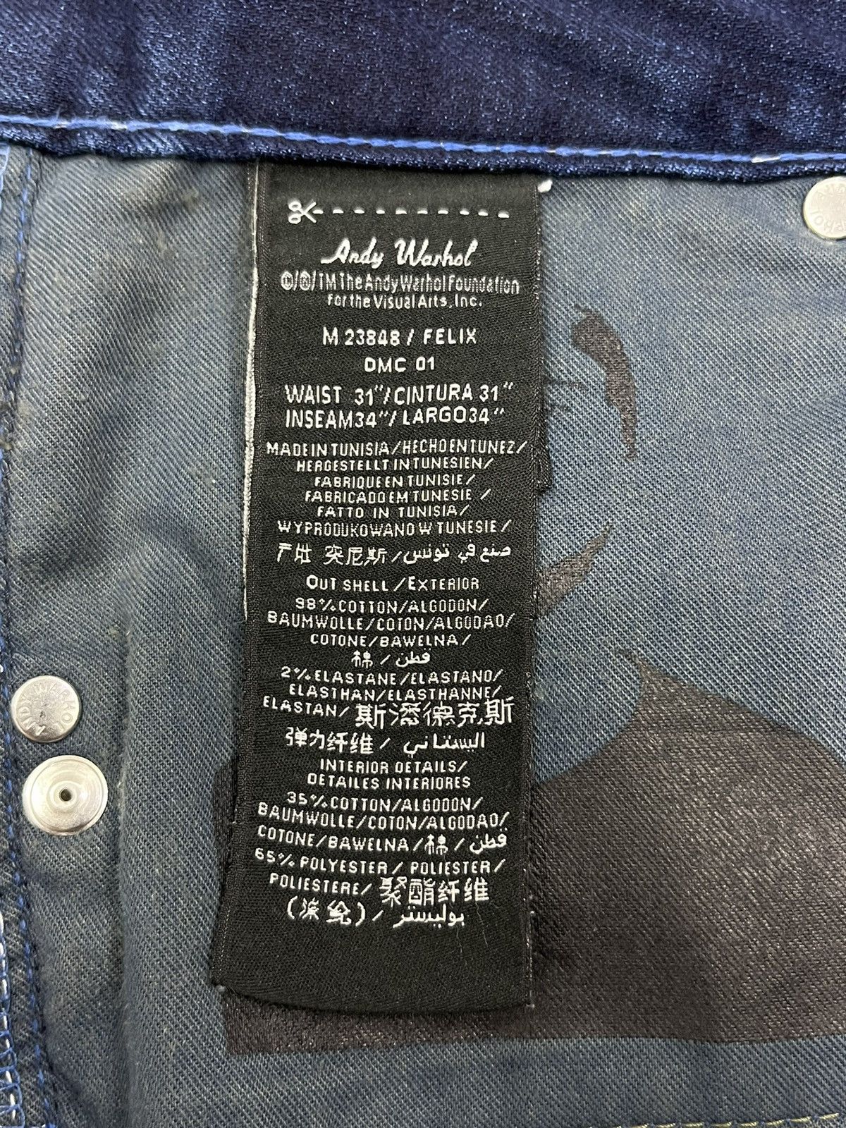 Andy Warhol 🔫 ANDY WARHOL Art Gun 1981 x "Giant Size" By PEPE JEANS Size US 31 - 12 Thumbnail
