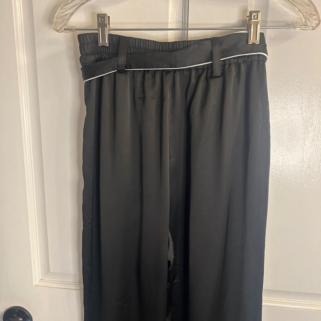 Generation Love Women's Generation Love Black Satin Pants XS Size 24" / US 00 / IT 34 - 3 Thumbnail