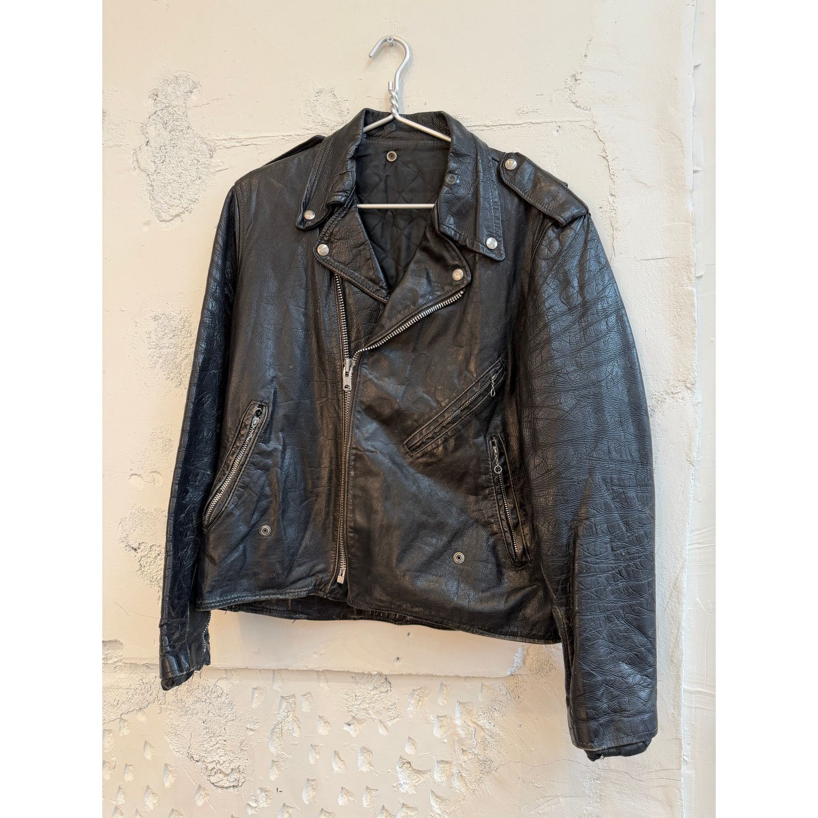 Vintage Vintage 60's Leather Motorcycle Biker Jacket Size US L / EU 52-54 / 3 - 1 Thumbnail
