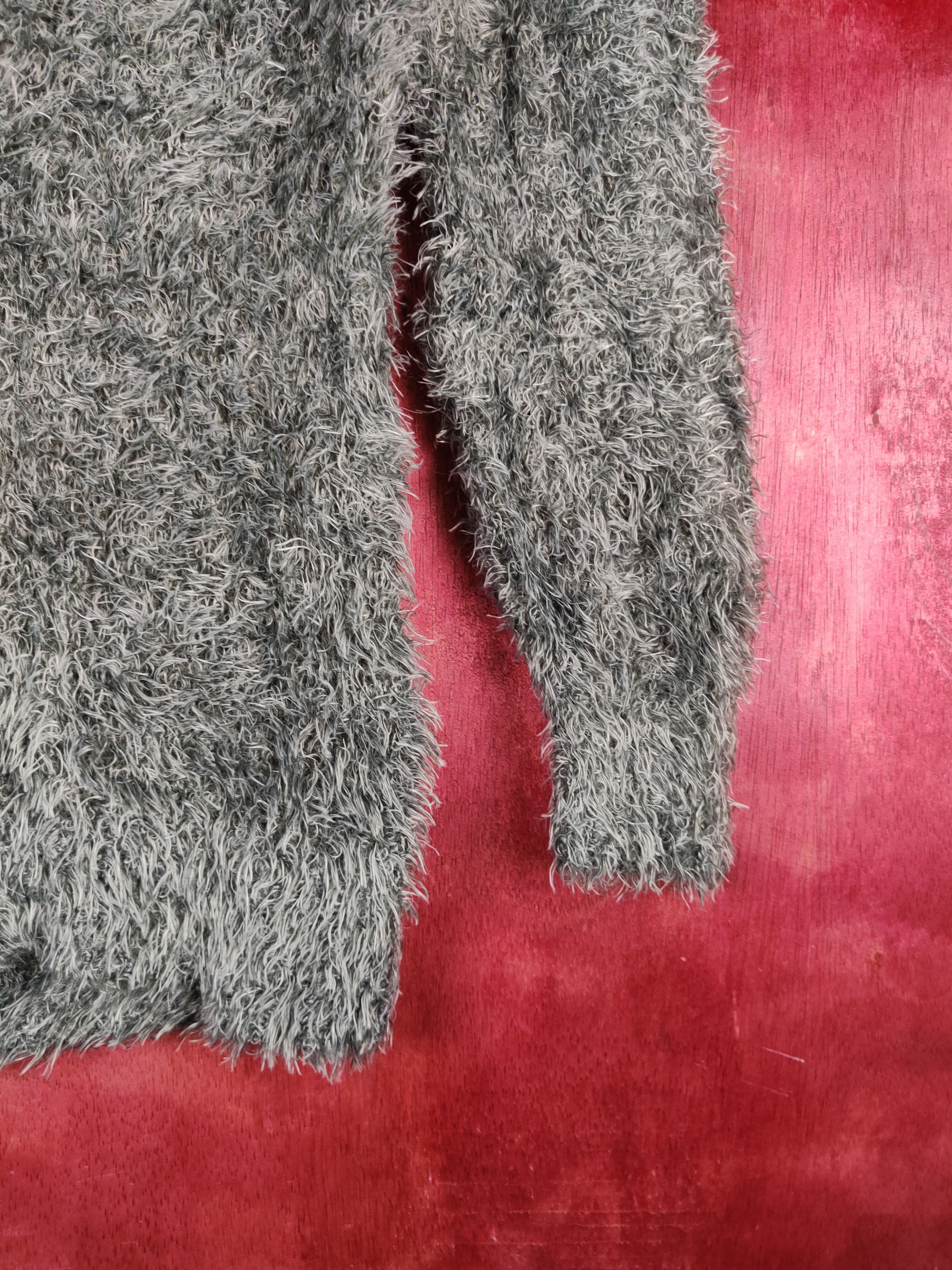 Japanese Brand × Vintage Dirz Dark Green Shag Shaggy Fur Mohair Knitwear #S1958 Size M / US 6-8 / IT 42-44 - 6 Thumbnail