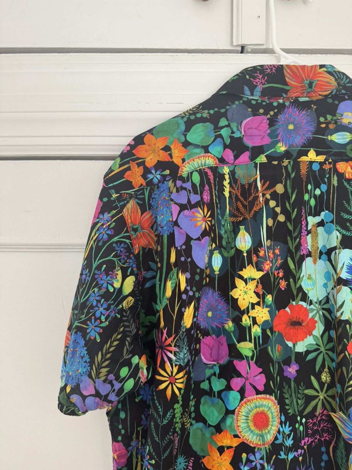 Engineered Garments Engineered Garments Black Floral Lawn Camp Shirt Size US S / EU 44-46 / 1 - 19 Thumbnail
