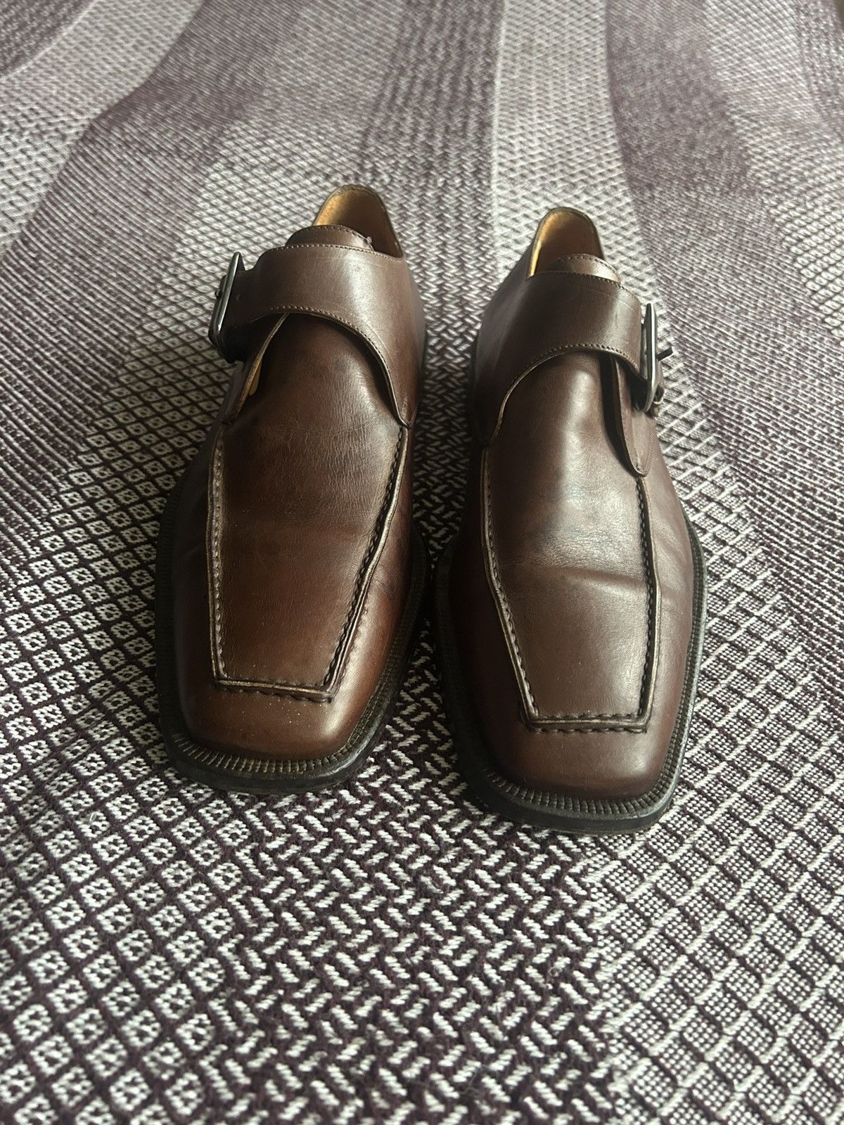 Vintage Vintage Brown 70s Mens Maestro Shoes Solid Style Size 42 Size US 9 / EU 42 - 2 Thumbnail