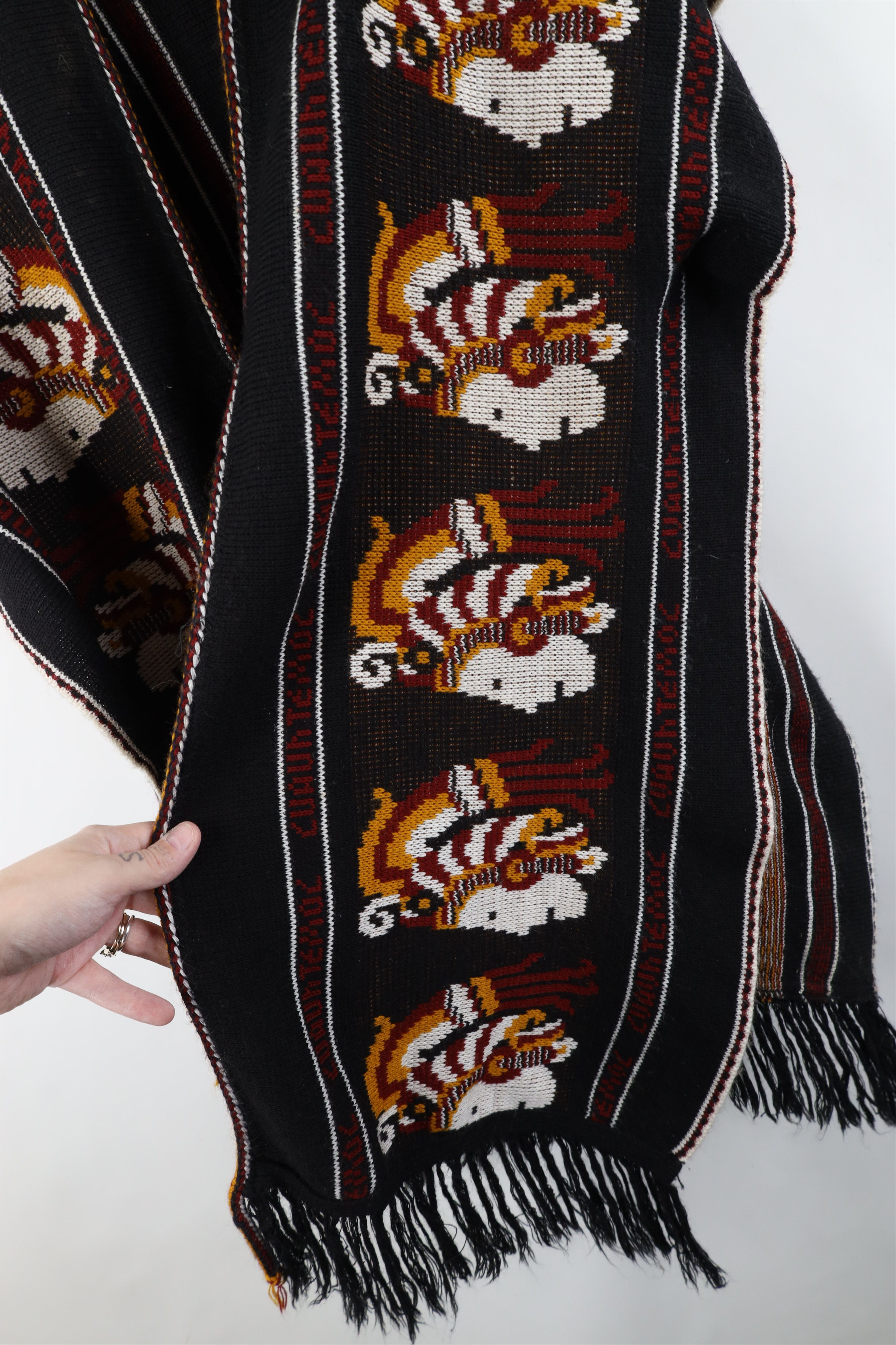 Vintage Vintage 70s Emperor Fringed Cardigan Poncho Sweater Size ONE SIZE - 8 Thumbnail