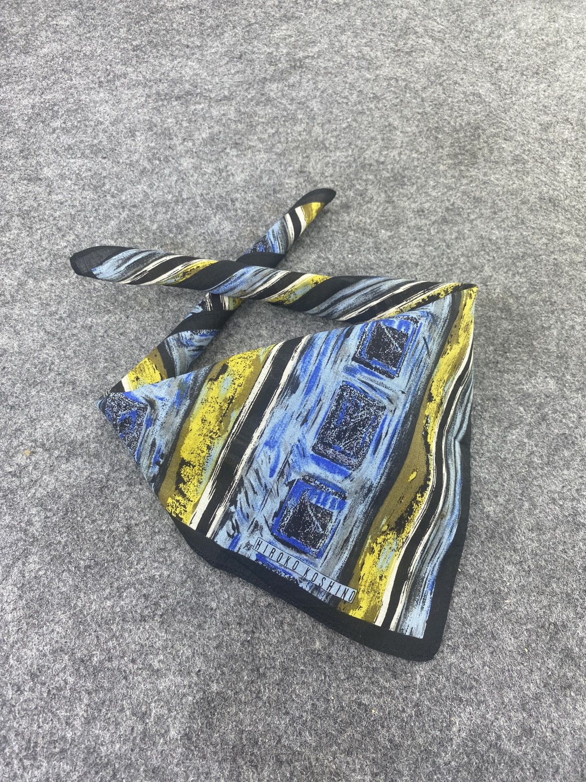 Hiroko Koshino Homme × Vintage Hiroko Koshino Handkerchief / Bandana / Neckerchief-B069 Size ONE SIZE - 1 Thumbnail