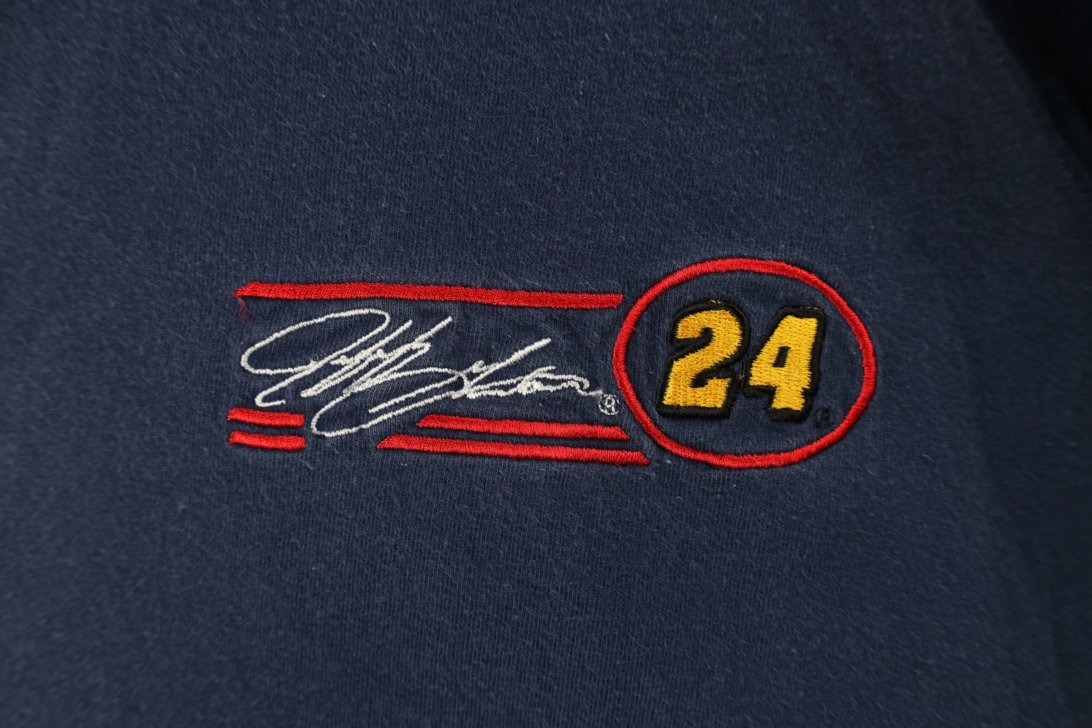 Vintage Vintage 90s NASCAR Out Jeff Gordon Racing V-Neck T-Shirt Size US XL / EU 56 / 4 - 4 Thumbnail