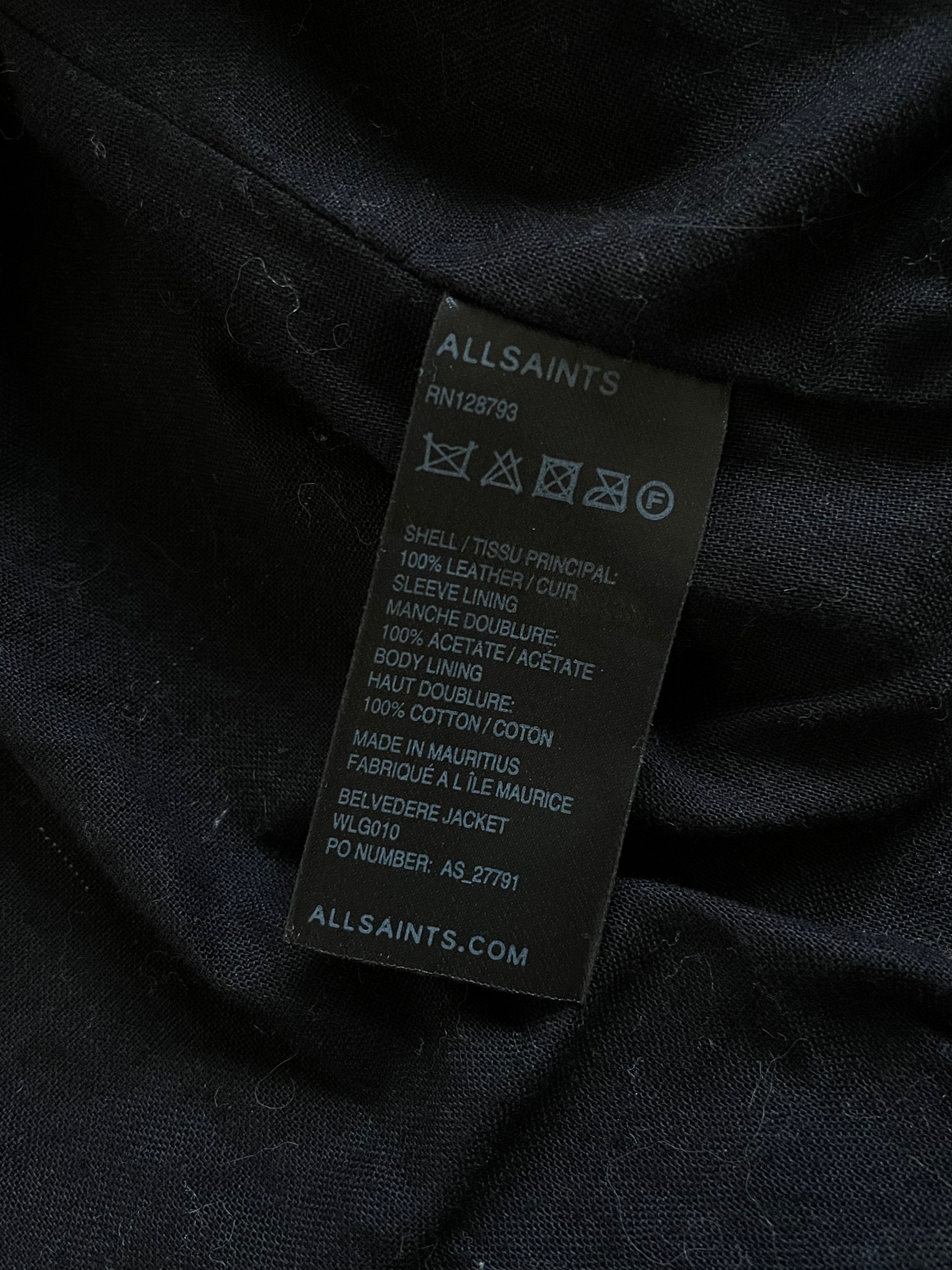 Allsaints AllSaints Black Belvedere Leather B 3 Bomber Style Jacket Size S / US 4 / IT 40 - 14 Thumbnail