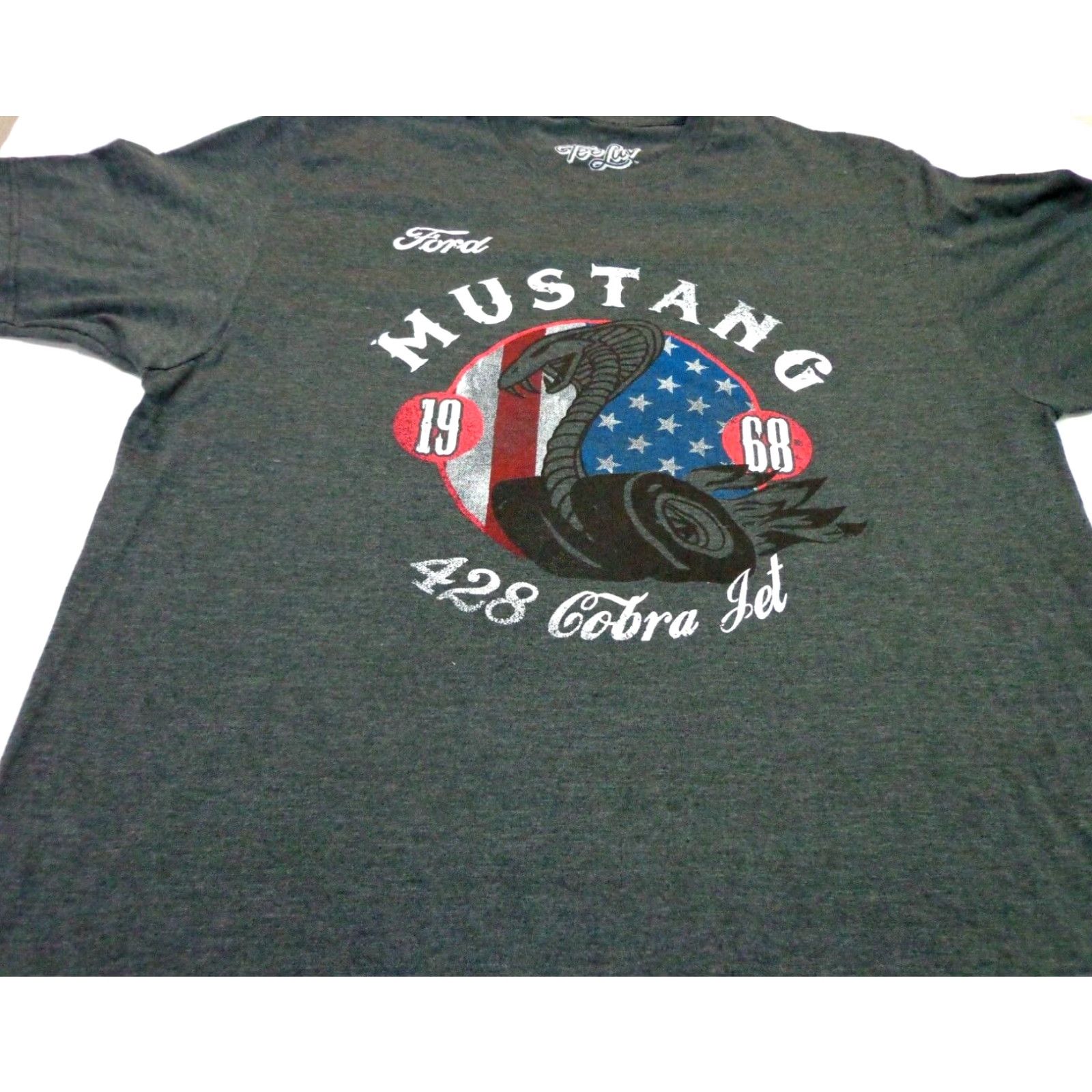 Ford Ford Mustang Logo T-Shirt Heather Black Tee Luv Men's Size Large Shirt Cars Mens Size US L / EU 52-54 / 3 - 2 Thumbnail