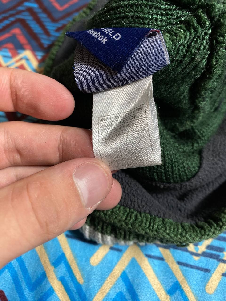 Reebok Hats green Vintage striped Reebok Y2K logo NFL Streetwear Size ONE SIZE - 3 Thumbnail