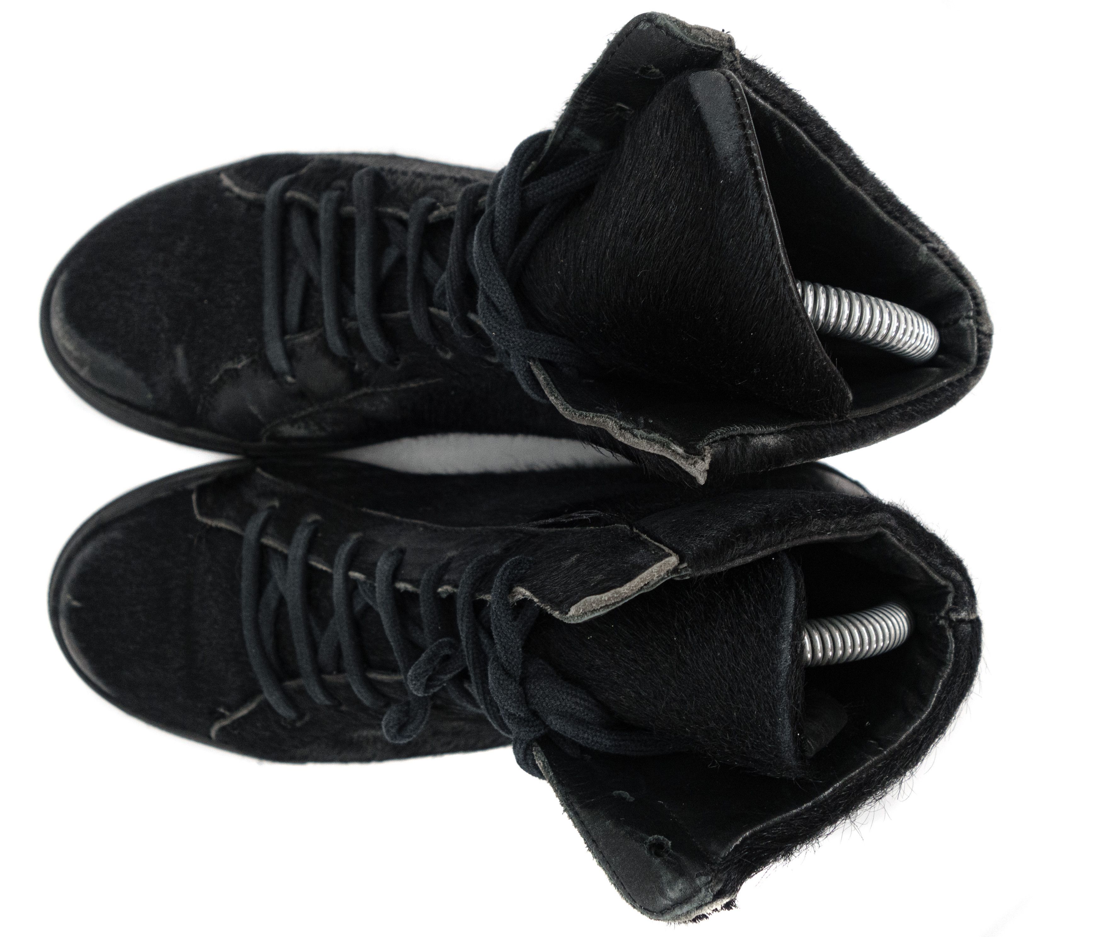 The Last Conspiracy Pony Hair Leather High Top Sneakers Size US 7 / IT 37 - 4 Thumbnail