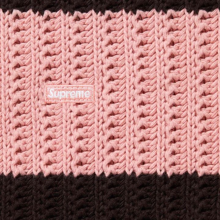 Supreme Supreme Loose Gauge Stripe Small Box Sweater Large Pink Size US L / EU 52-54 / 3 - 4 Thumbnail