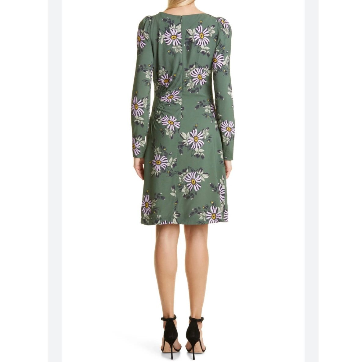 Lela Rose Lela Rose Ruched Bateau Neck Long Sleeve Dress in Sage 8 Size M / US 6-8 / IT 42-44 - 11 Thumbnail