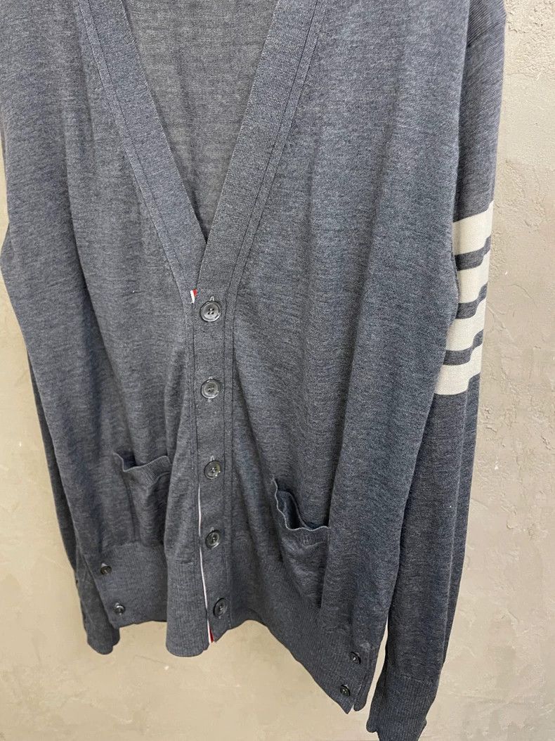 Thom Browne Thom browne Gray four-striped wool cardigan jacket 2504-Nex Size US S / EU 44-46 / 1 - 3 Thumbnail