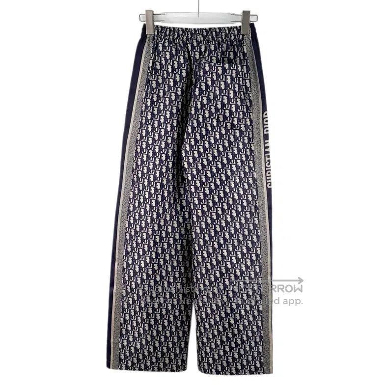 Dior Dior Dark blue logo jacquad full print mulberry silk casua Size 42" / US 20 - 2 Thumbnail